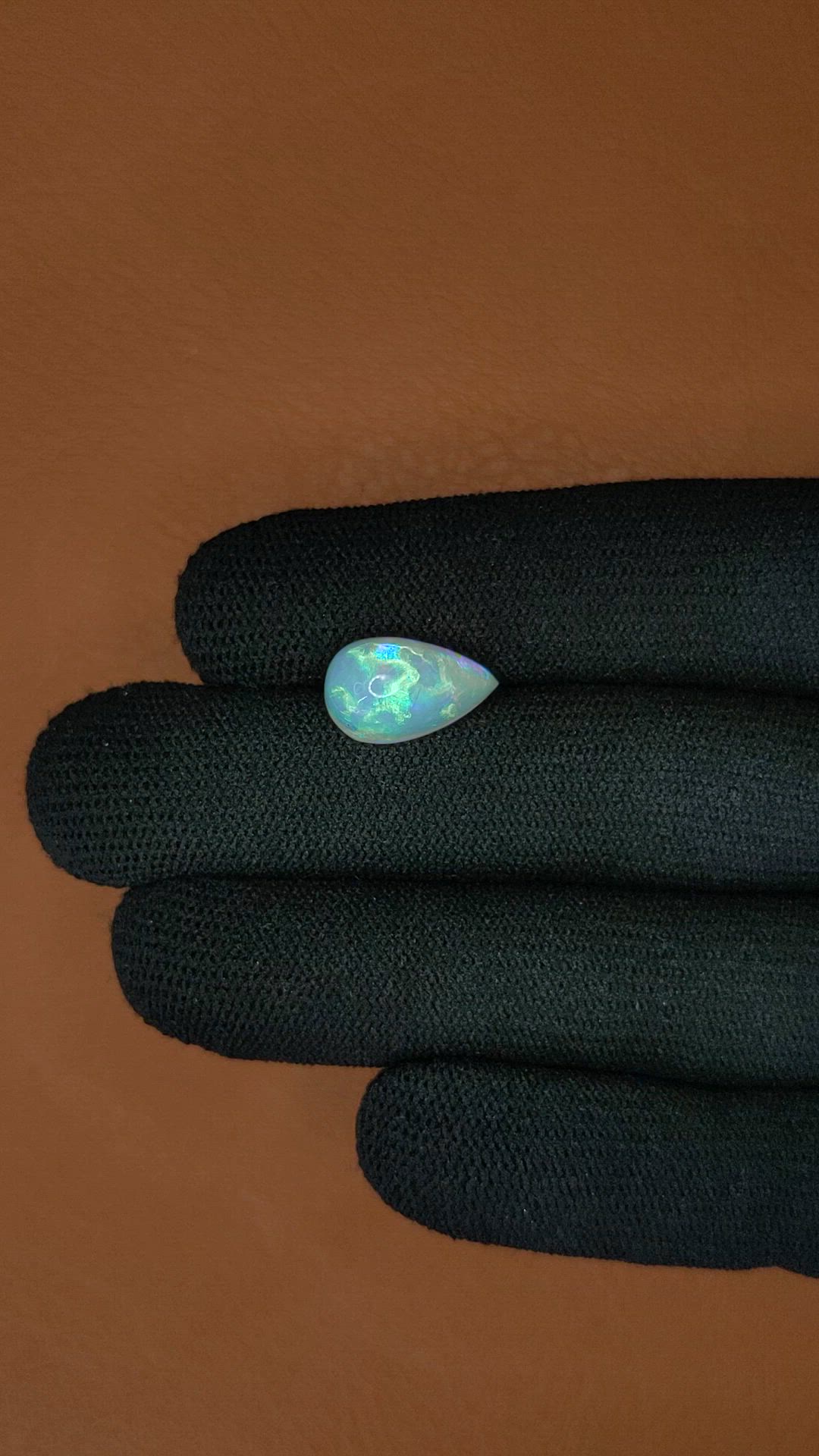 3.59 Ct. Multi Color Cabochon Fire Opal (Flame Opal) from Ethiopia Size Video