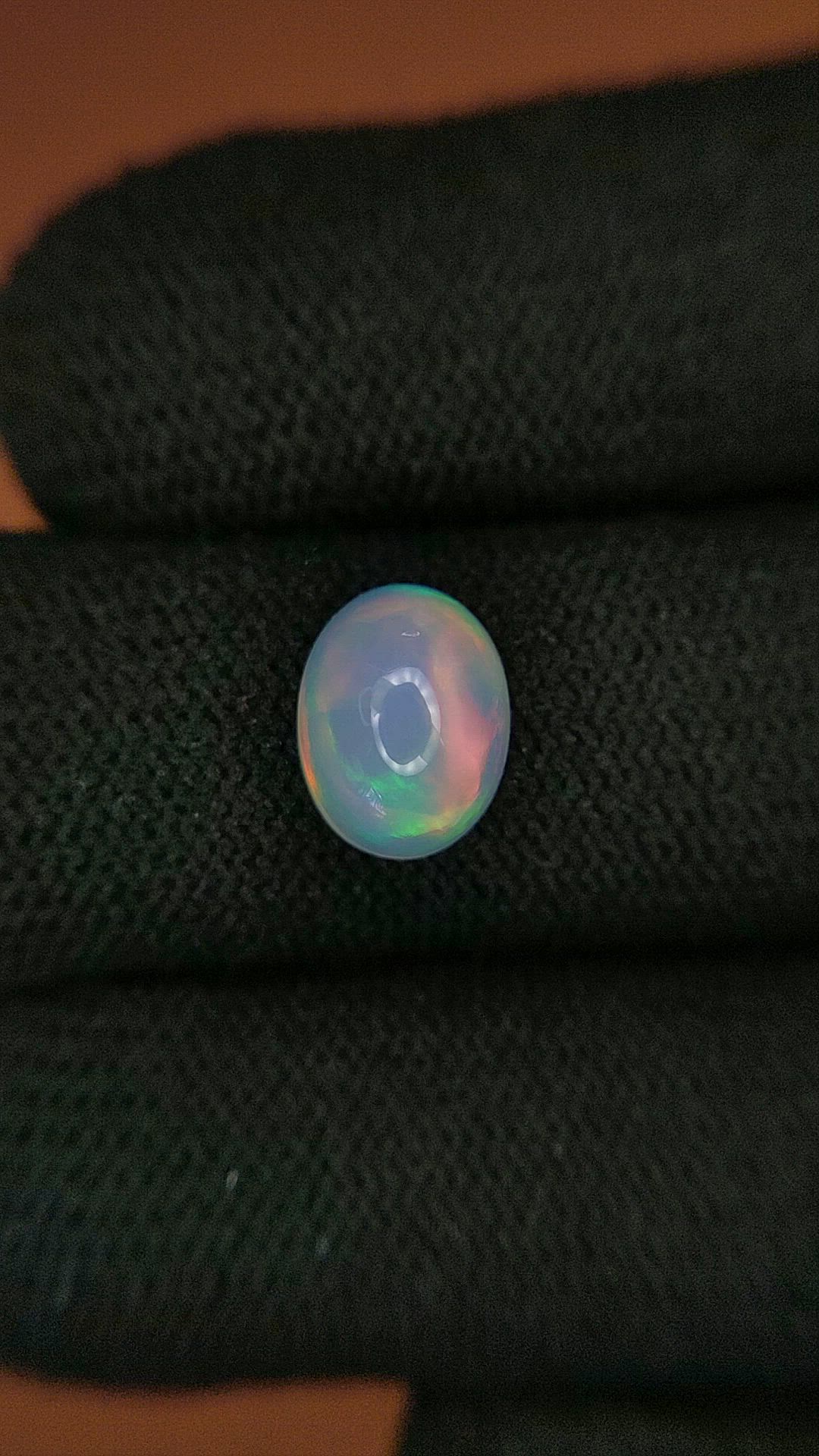 1.91 Ct. Multi Color Cabochon Fire Opal (Flame Opal) from Ethiopia Size Video