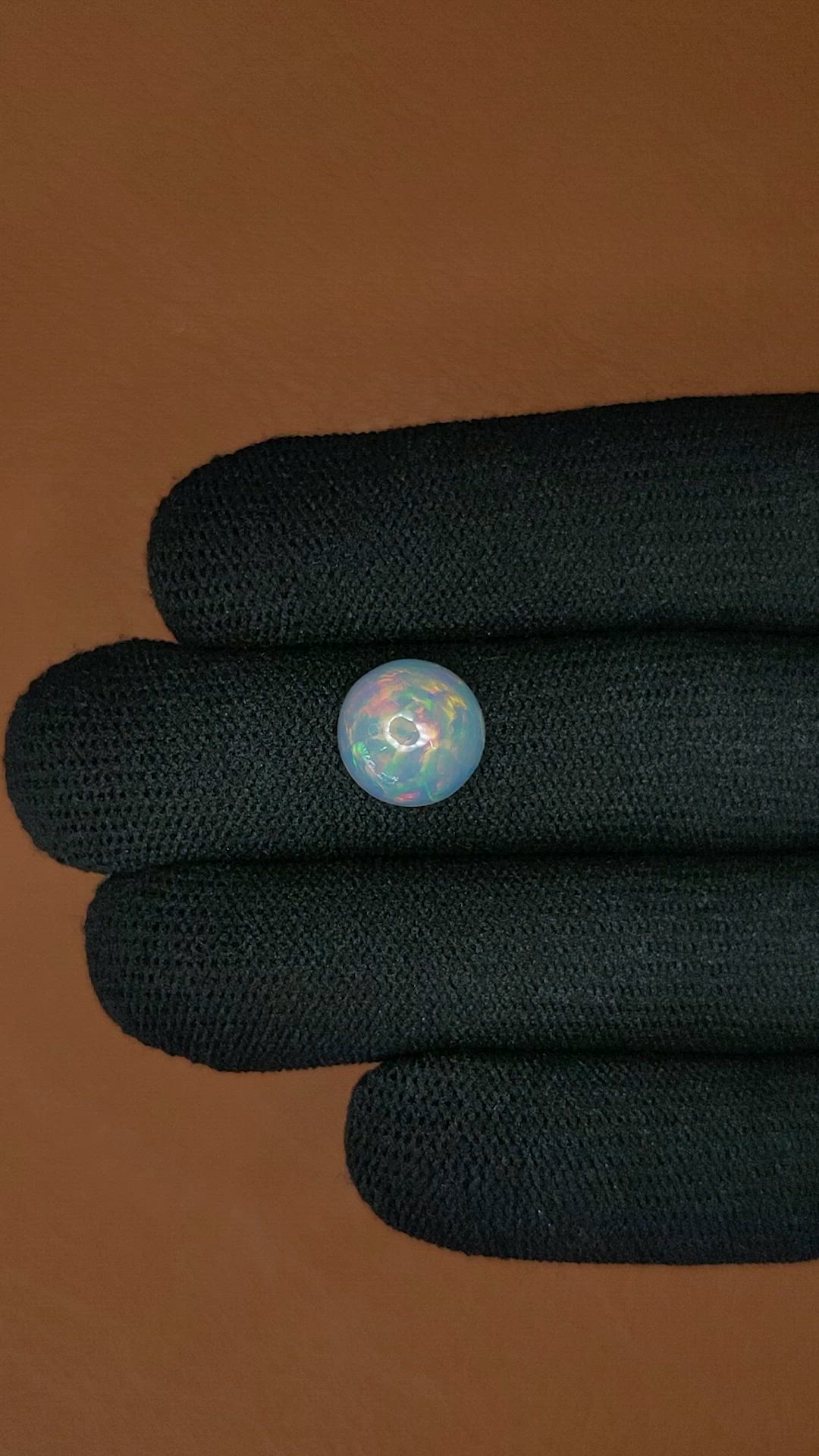2.87 Ct. Multi Color Cabochon Fire Opal (Flame Opal) from Ethiopia Size Video