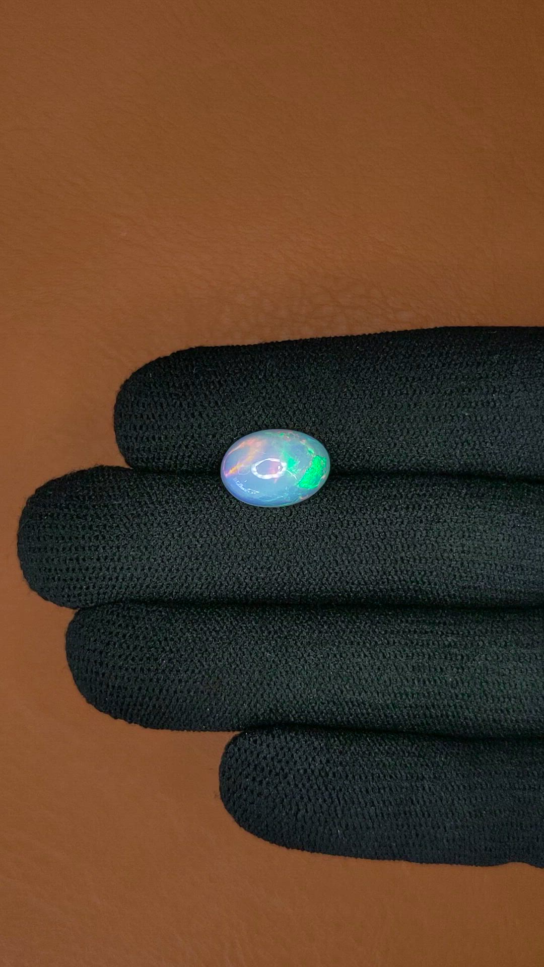 3.19 Ct. Multi Color Cabochon Fire Opal (Flame Opal) from Ethiopia Size Video