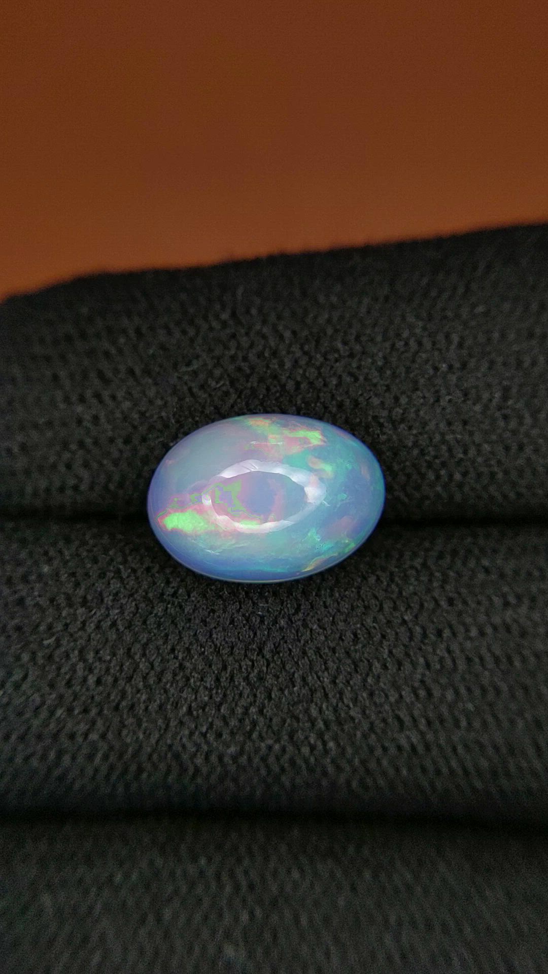 3.19 Ct. Multi Color Cabochon Fire Opal (Flame Opal) from Ethiopia Size Video