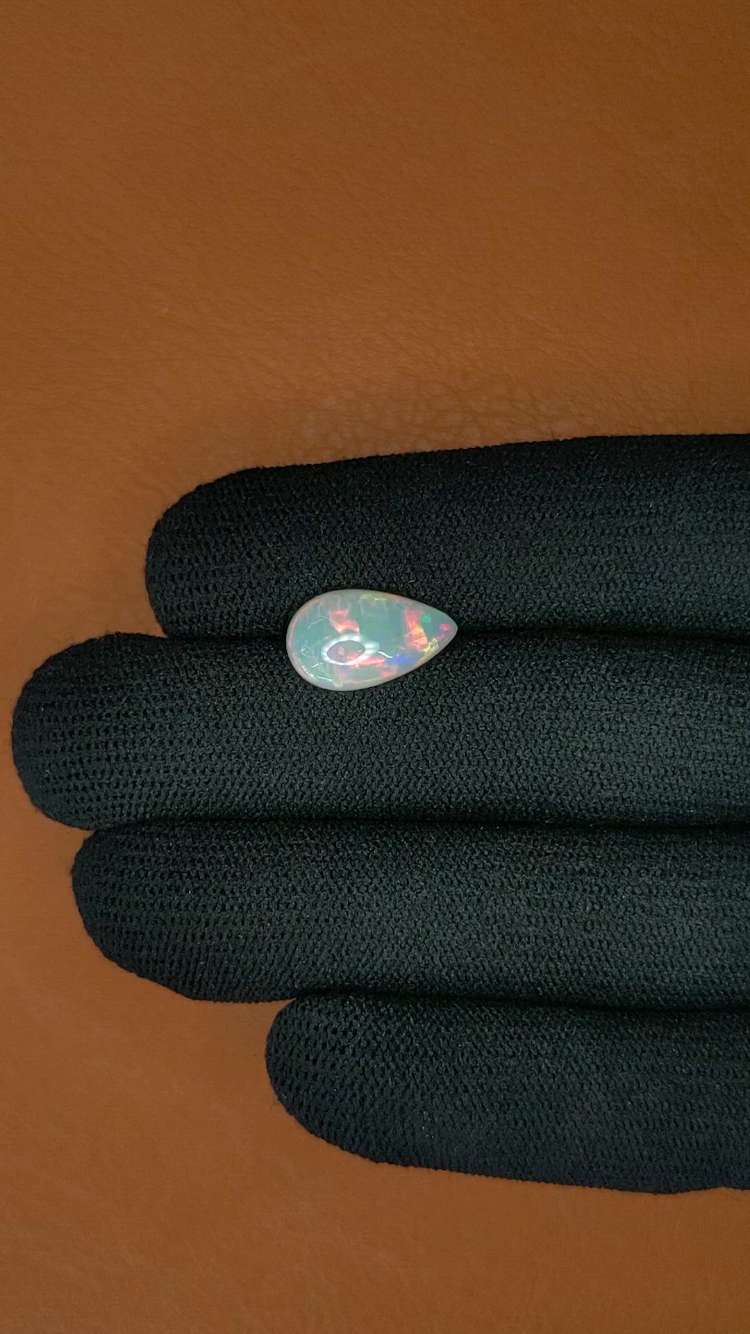 2.50 Ct. Multi Color Cabochon Fire Opal (Flame Opal) from Ethiopia Size Video