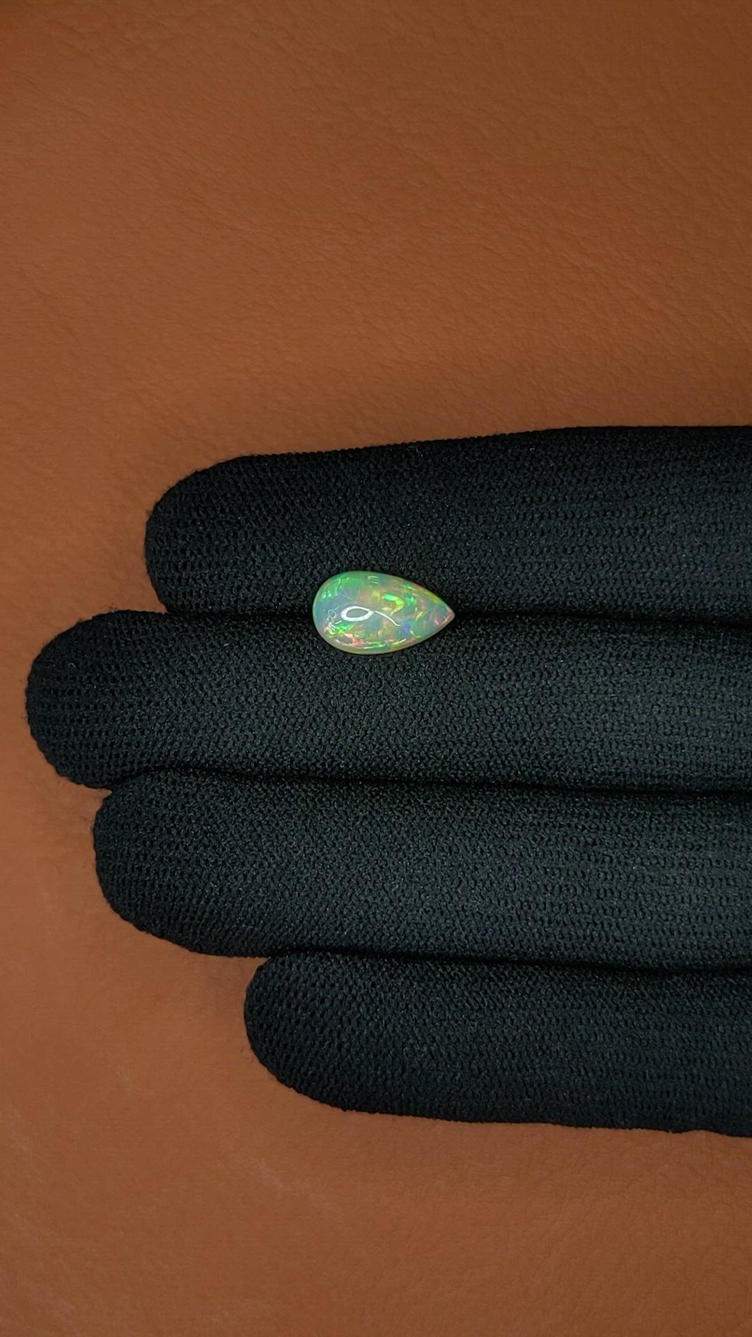 2.38 Ct. Multi Color Cabochon Fire Opal (Flame Opal) from Ethiopia Size Video