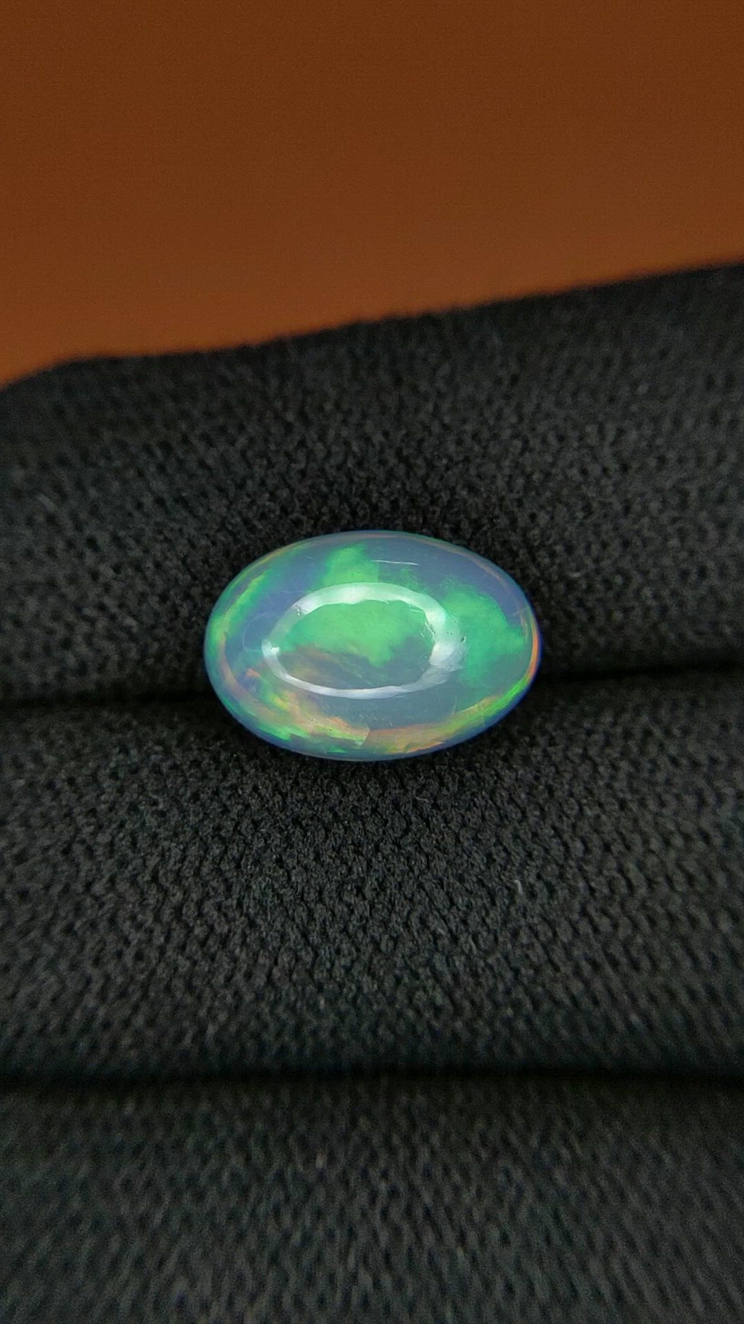 2.90 Ct. Multi Color Cabochon Fire Opal (Flame Opal) from Ethiopia Size Video
