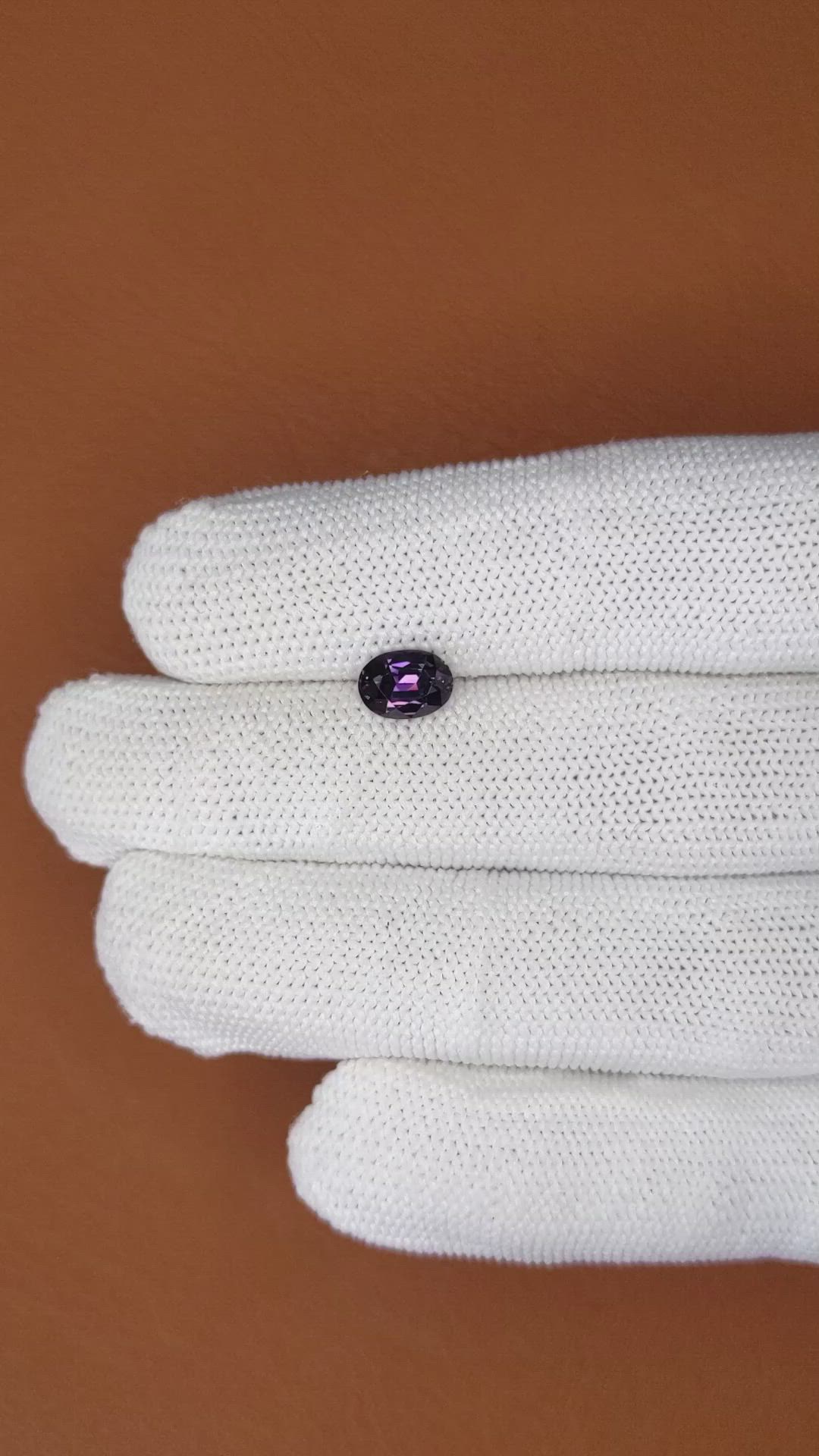 1.30 Ct. Purple Spinel from Ceylon (Sri Lanka) Size Video