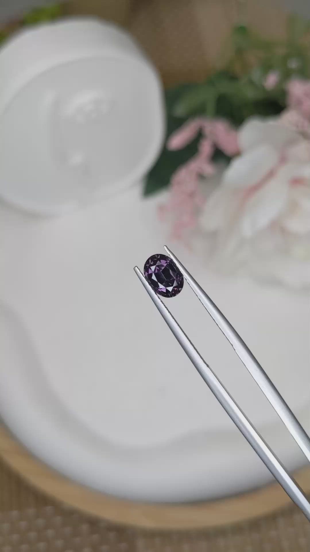 1.30 Ct. Purple Spinel from Ceylon (Sri Lanka) Size Video