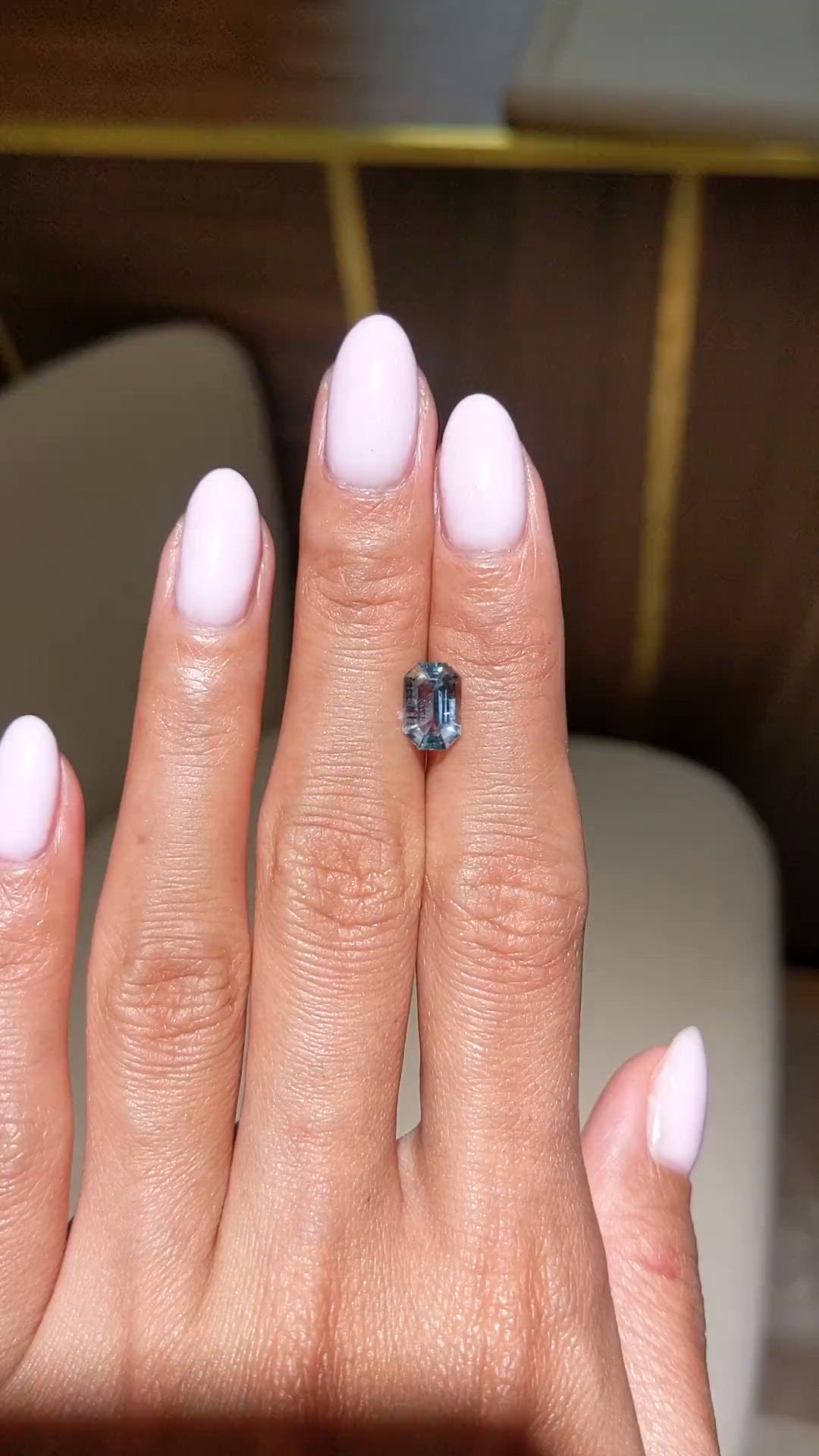1.27 Ct. Blue Aquamarine from Mozambique Size Video