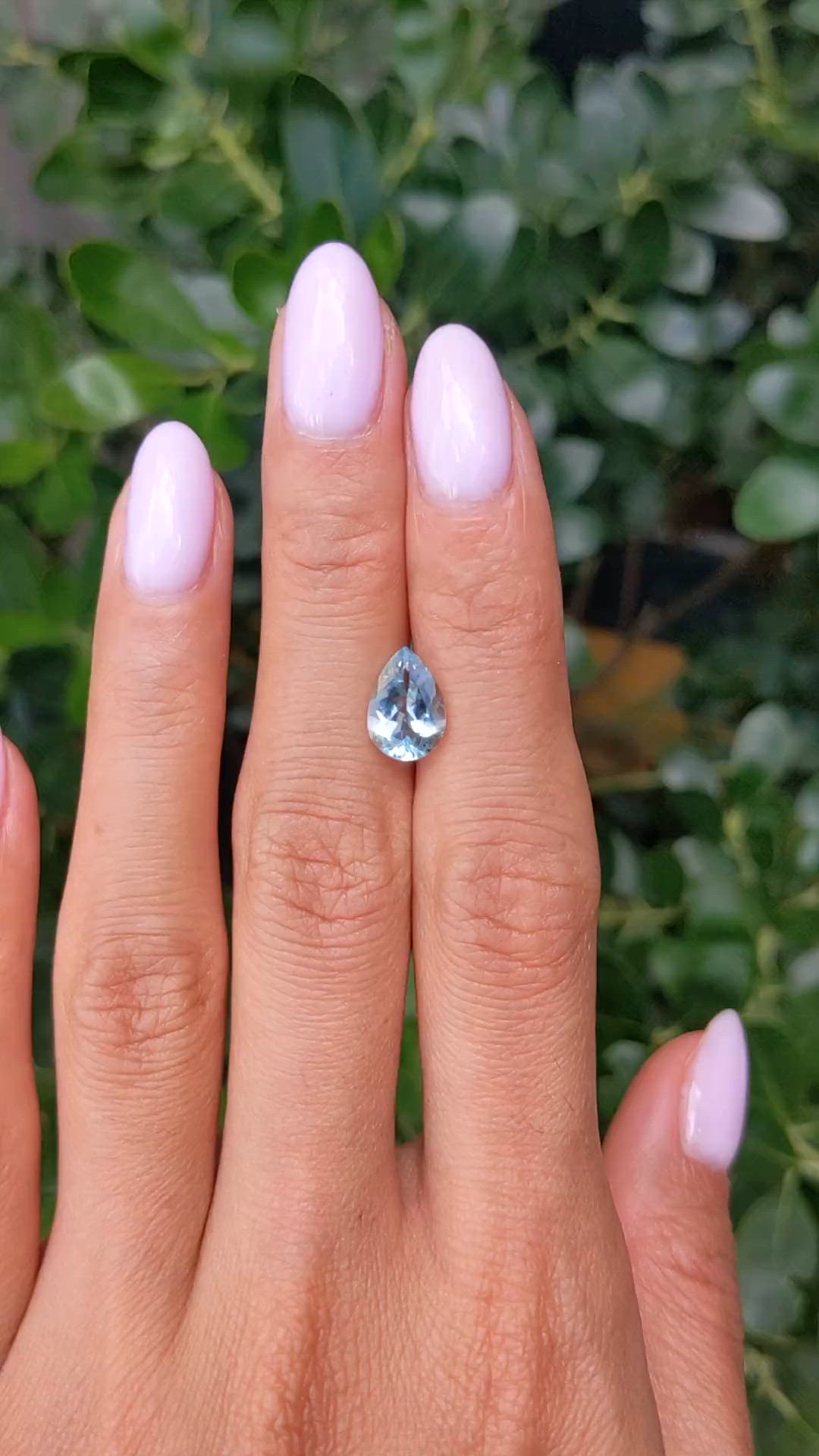 1.68 Ct. Blue Aquamarine from Mozambique Size Video