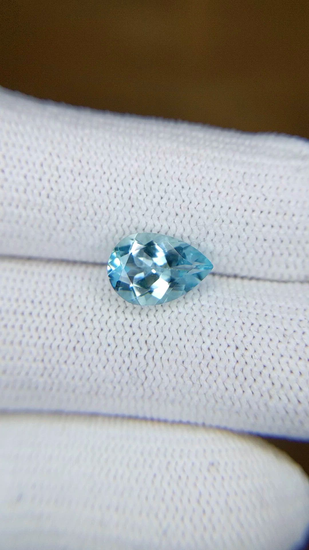 1.68 Ct. Blue Aquamarine from Mozambique Size Video