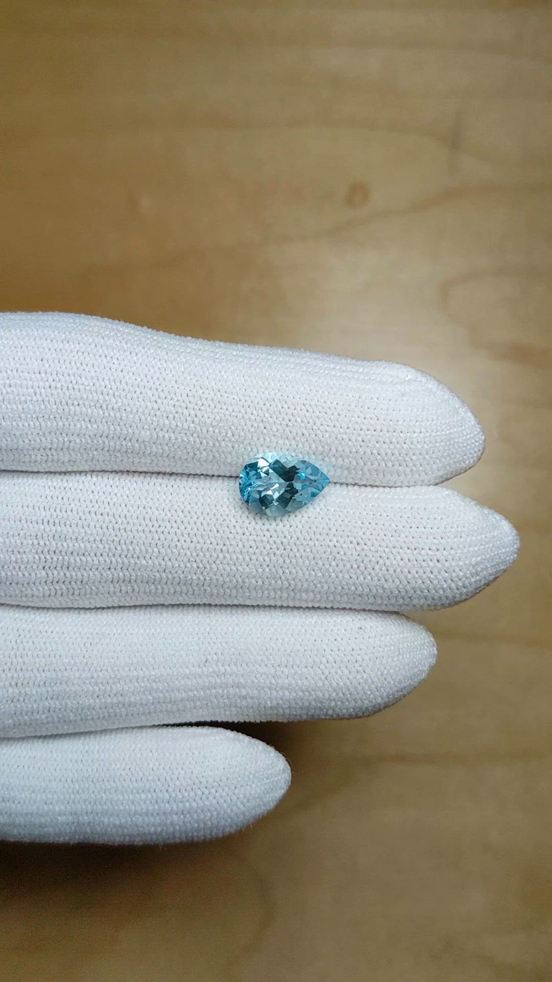1.68 Ct. Blue Aquamarine from Mozambique Size Video