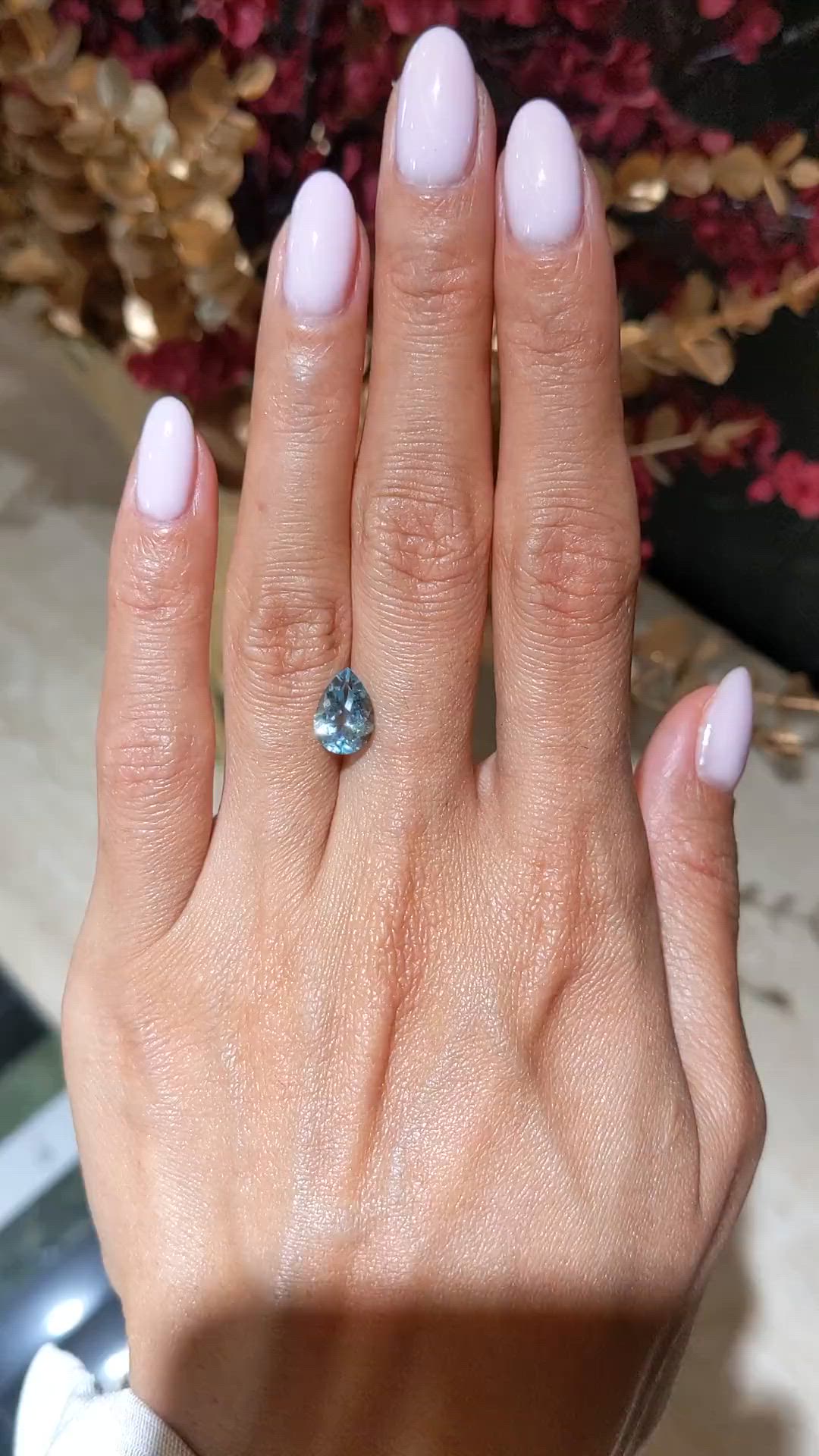 1.68 Ct. Blue Aquamarine from Mozambique Size Video
