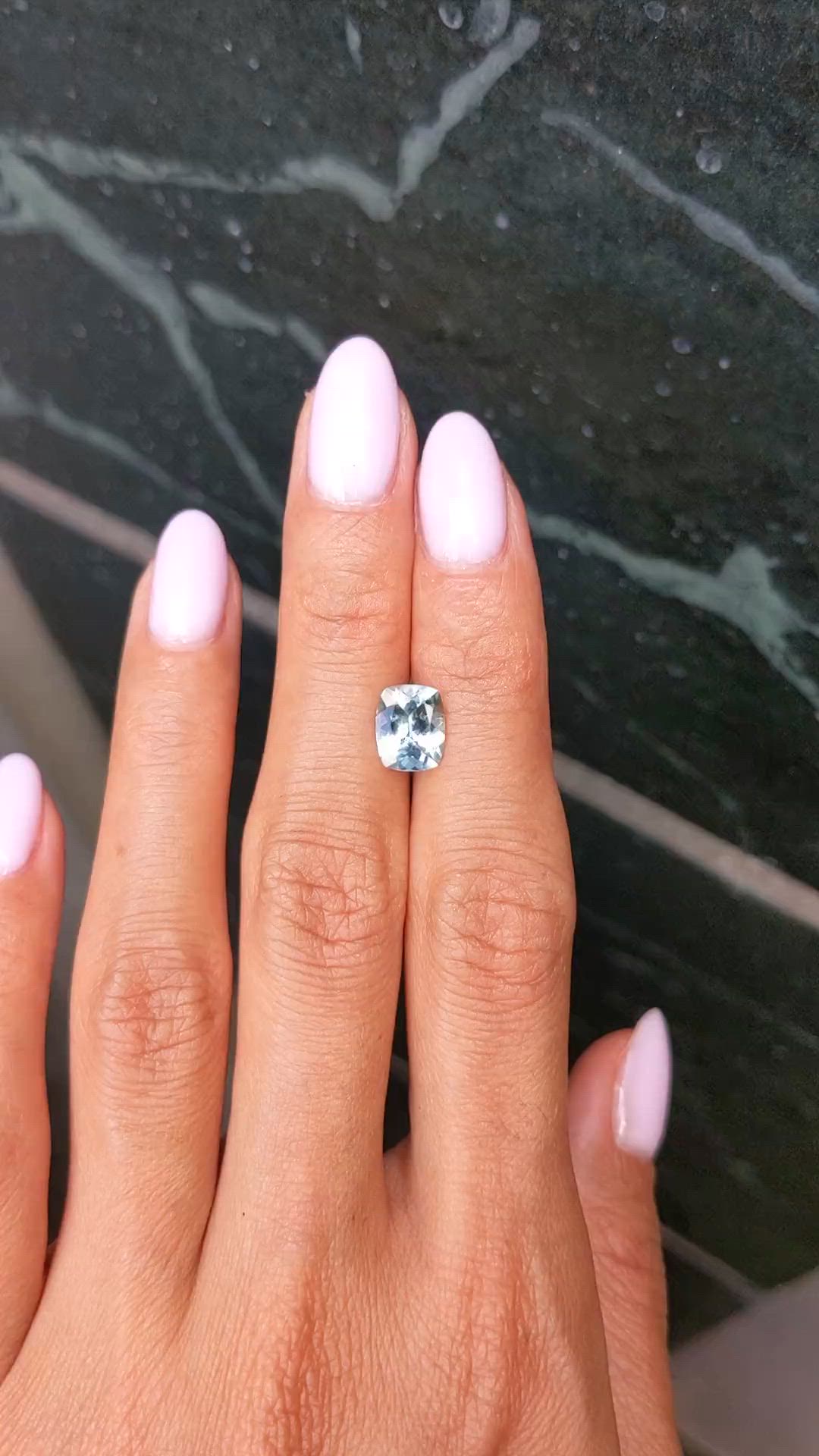 1.52 Ct. Blue Aquamarine from Mozambique Size Video