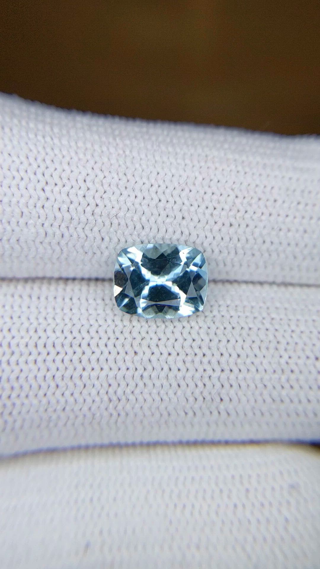 1.52 Ct. Blue Aquamarine from Mozambique Size Video