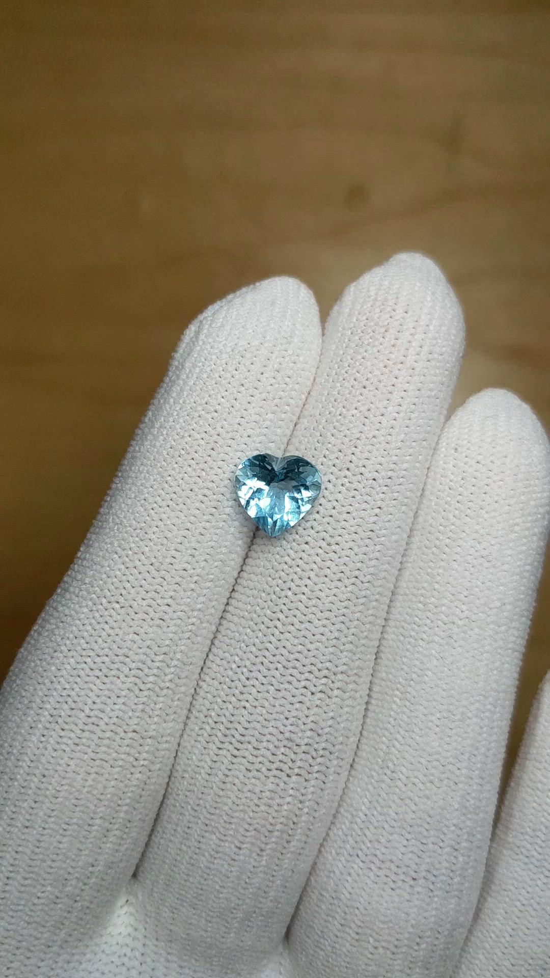 1.87 Ct. Blue Aquamarine from Mozambique Size Video