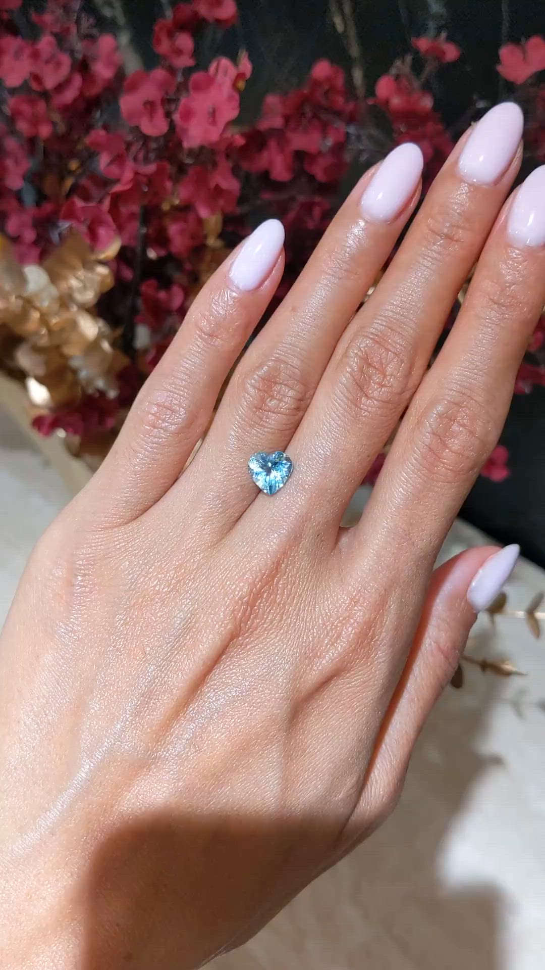 1.87 Ct. Blue Aquamarine from Mozambique Size Video