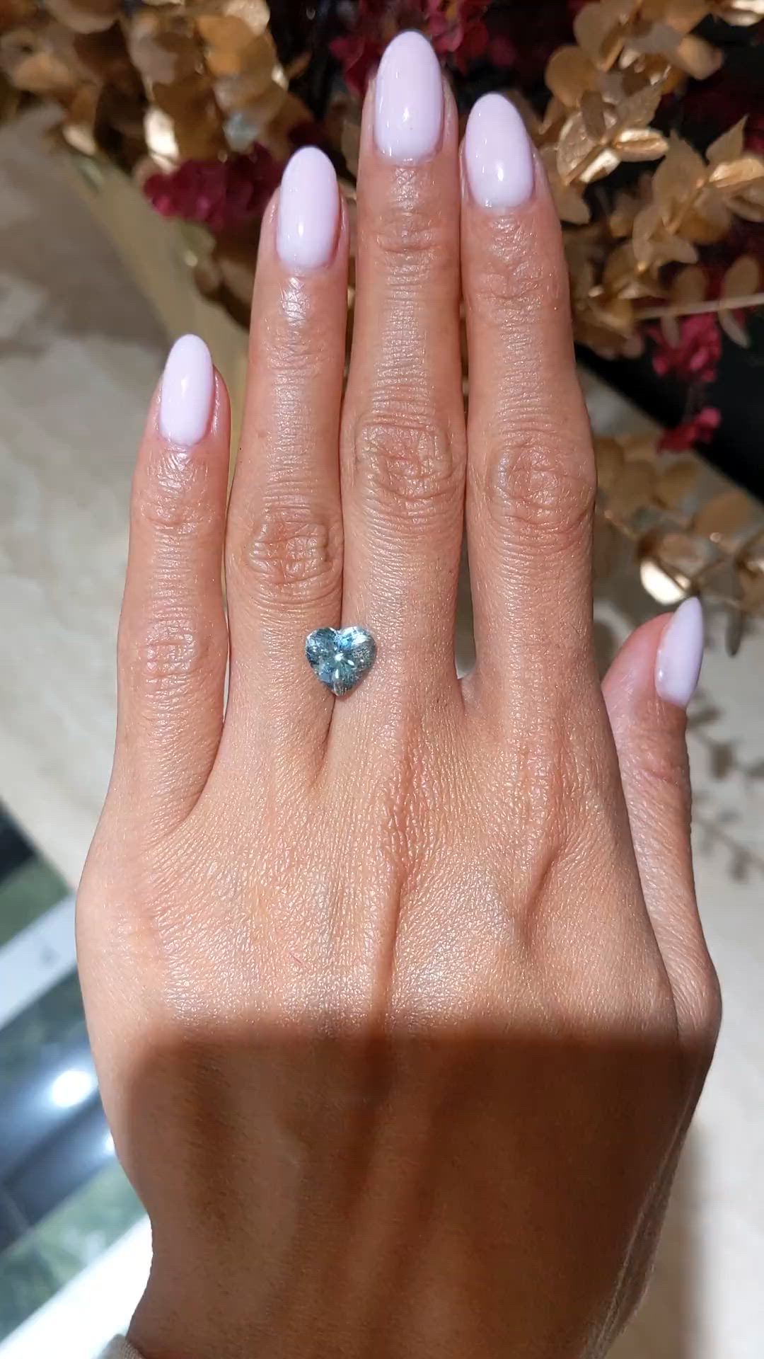 2.68 Ct. Blue Aquamarine from Mozambique Size Video