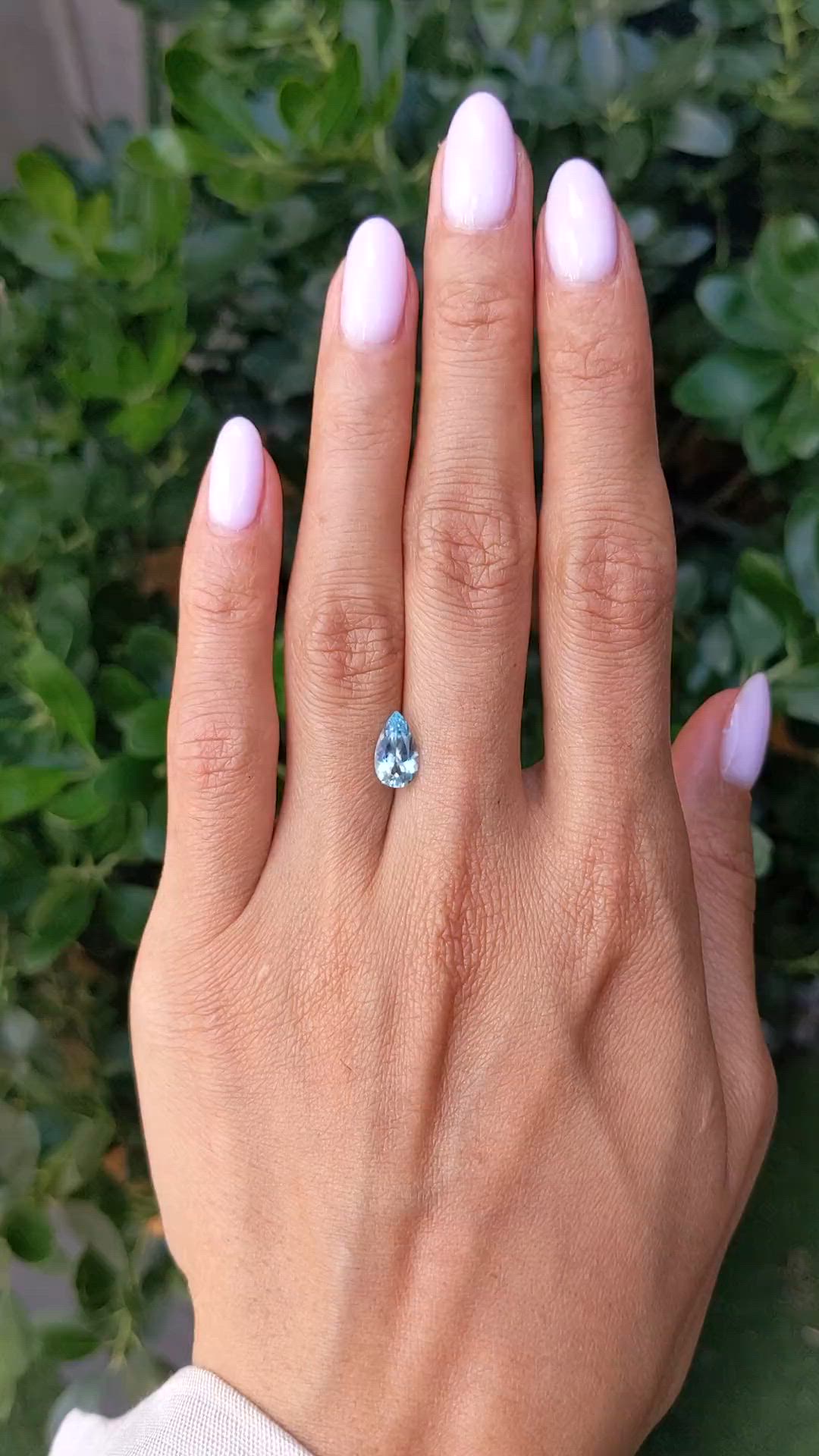 1.03 Ct. Blue Aquamarine from Mozambique Size Video