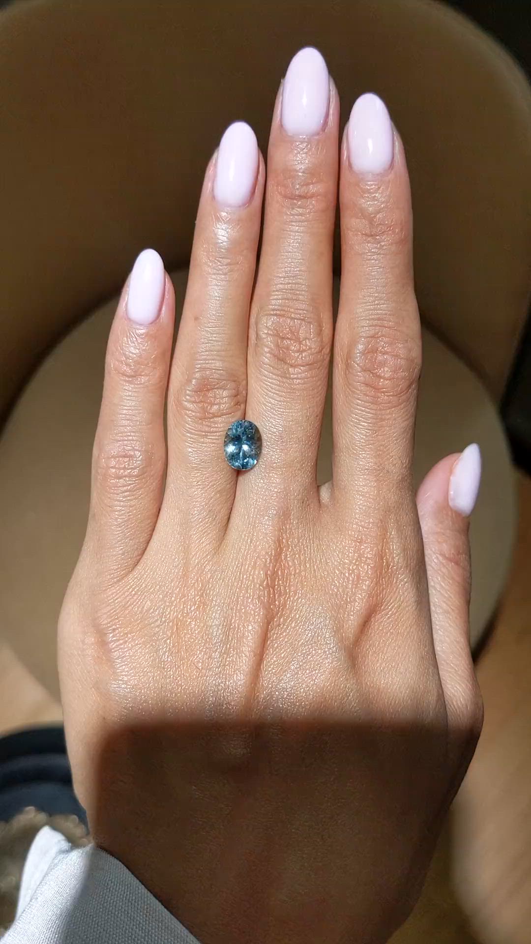 2.01 Ct. Blue Aquamarine from Mozambique Size Video