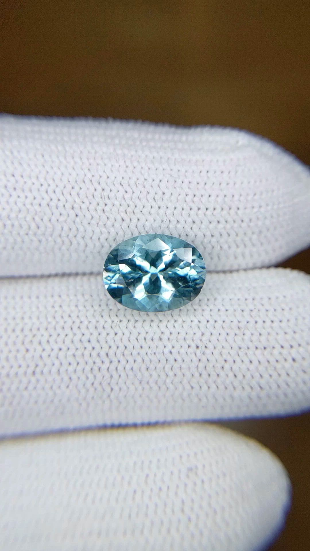 2.01 Ct. Blue Aquamarine from Mozambique Size Video