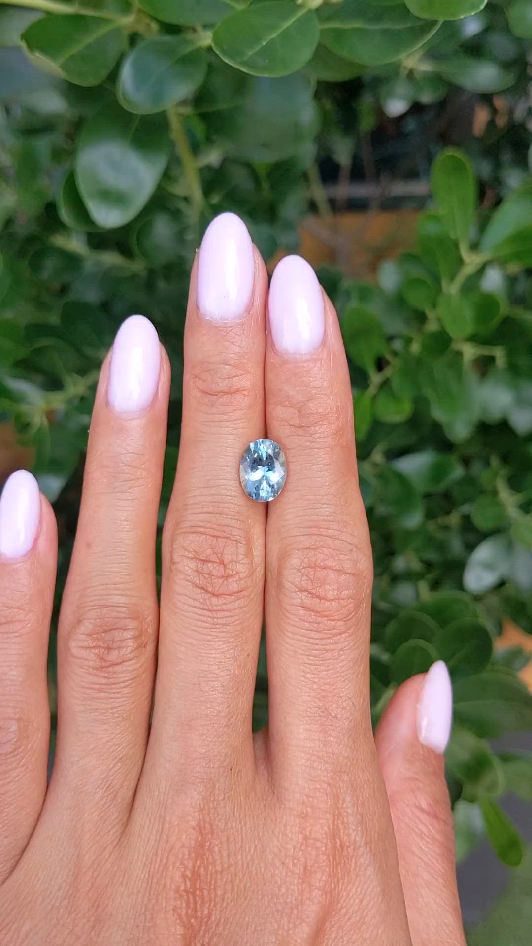 2.01 Ct. Blue Aquamarine from Mozambique Size Video