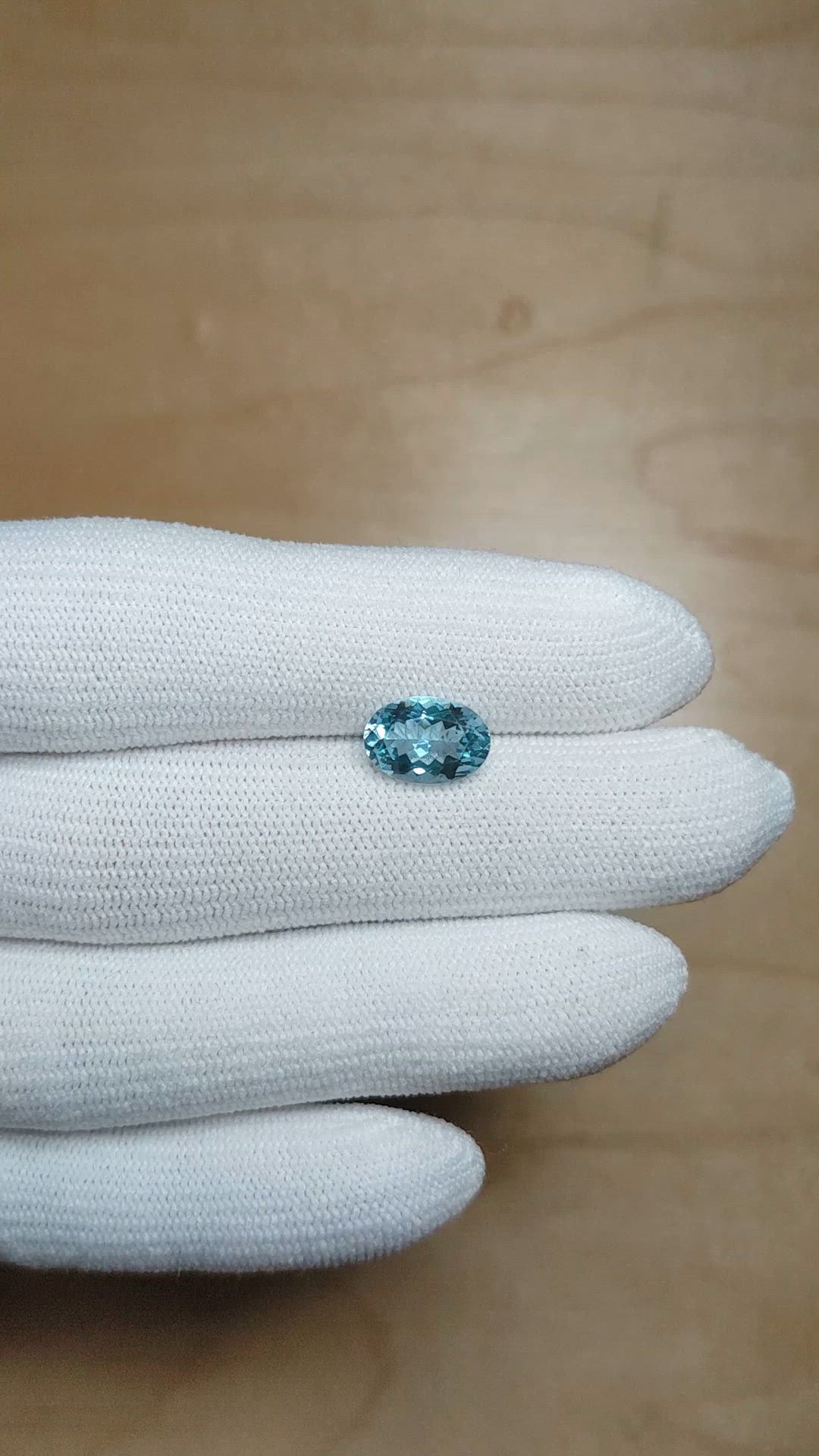 1.79 Ct. Blue Aquamarine from Mozambique Size Video
