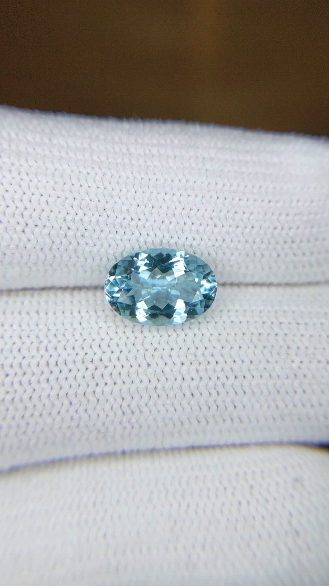 1.79 Ct. Blue Aquamarine from Mozambique Size Video