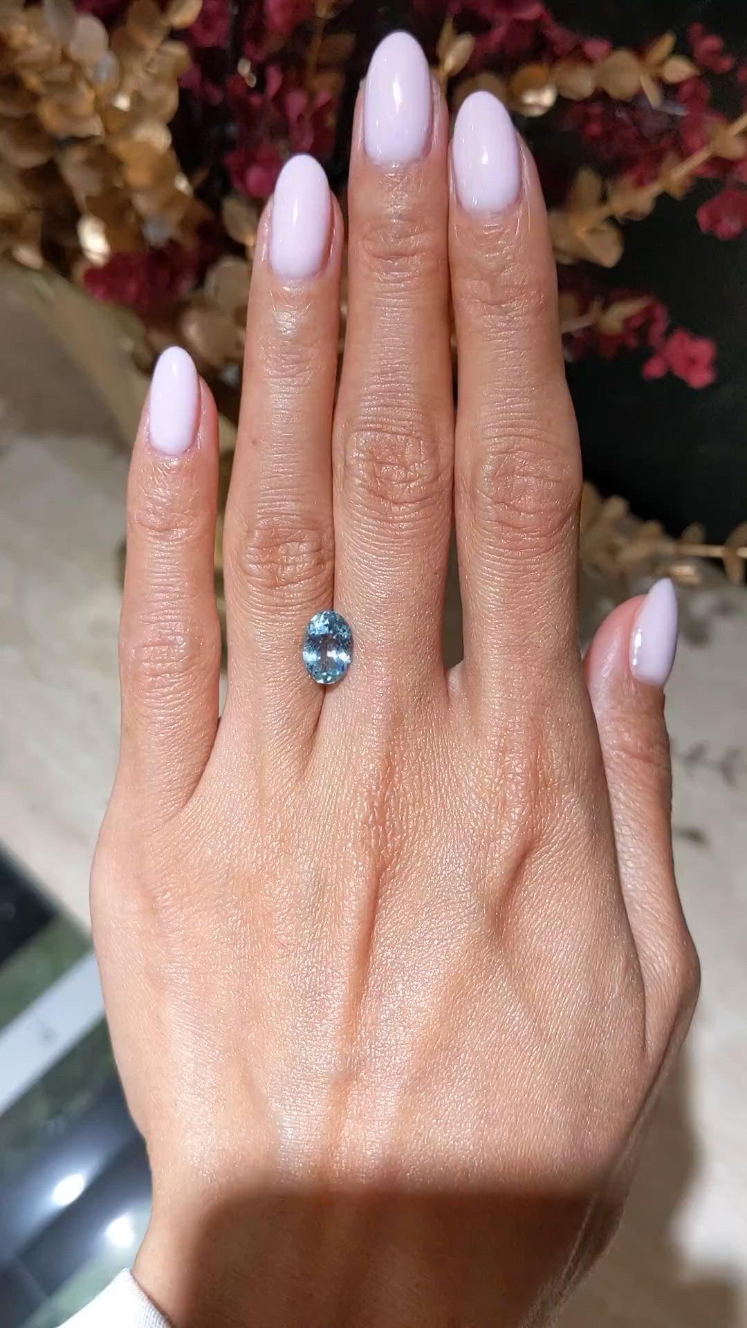 1.79 Ct. Blue Aquamarine from Mozambique Size Video