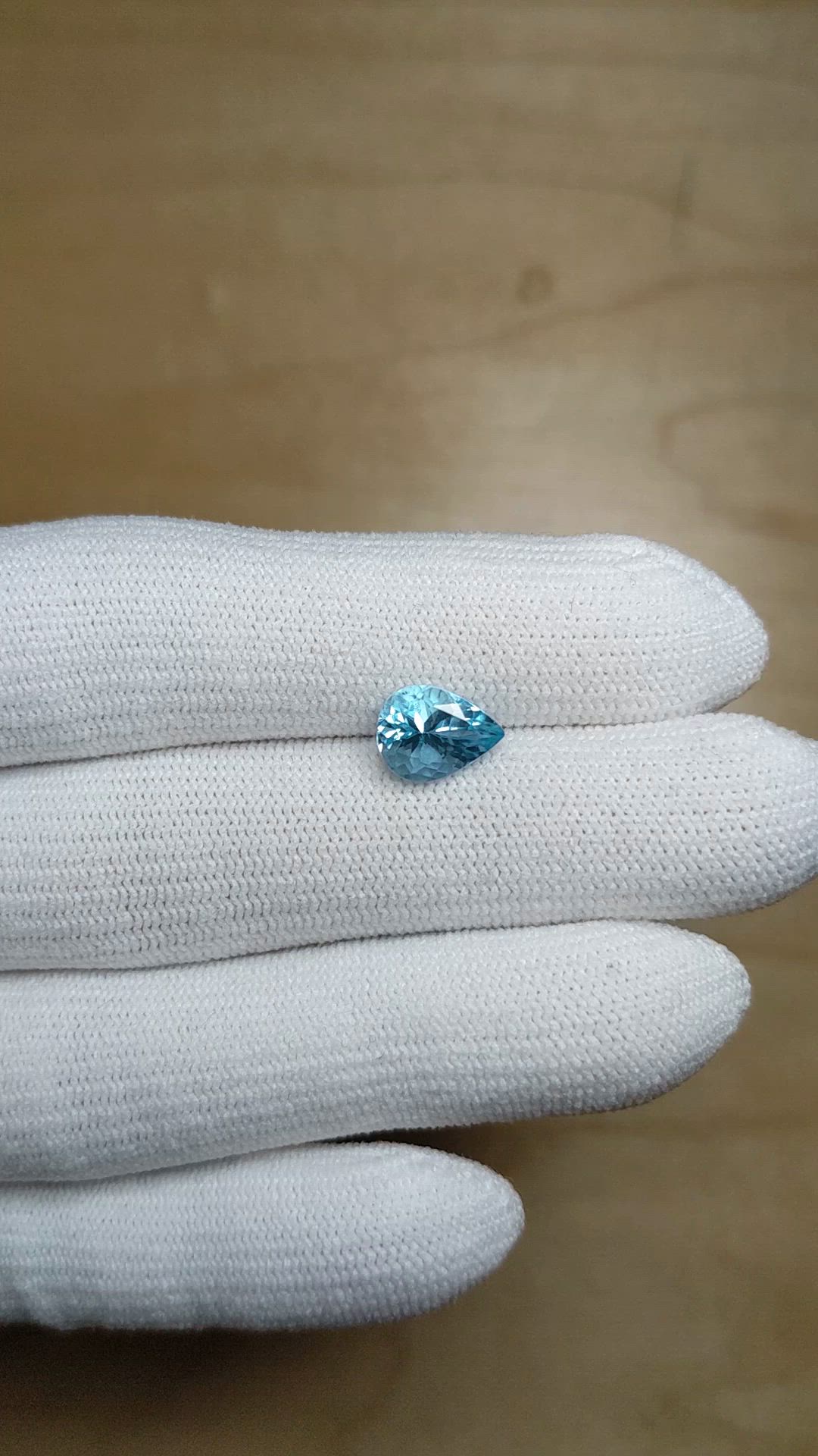 1.69 Ct. Blue Aquamarine from Mozambique Size Video