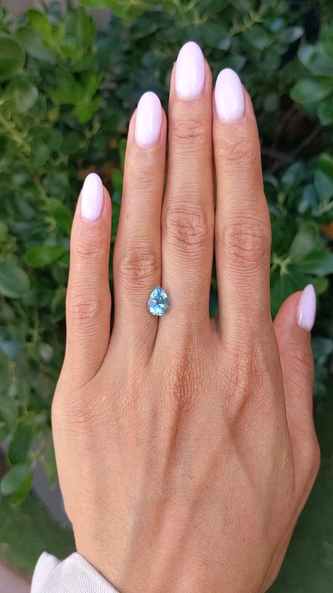 1.69 Ct. Blue Aquamarine from Mozambique Size Video