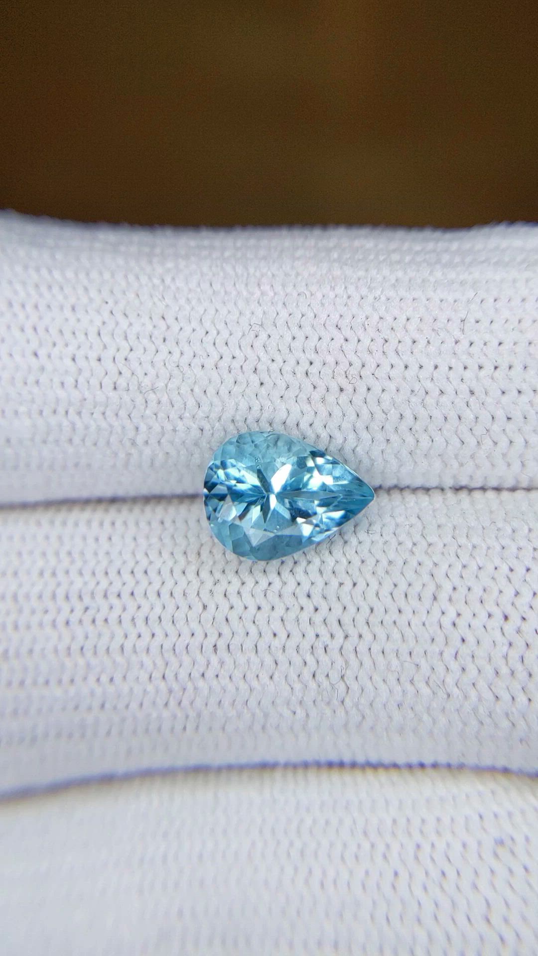 1.69 Ct. Blue Aquamarine from Mozambique Size Video