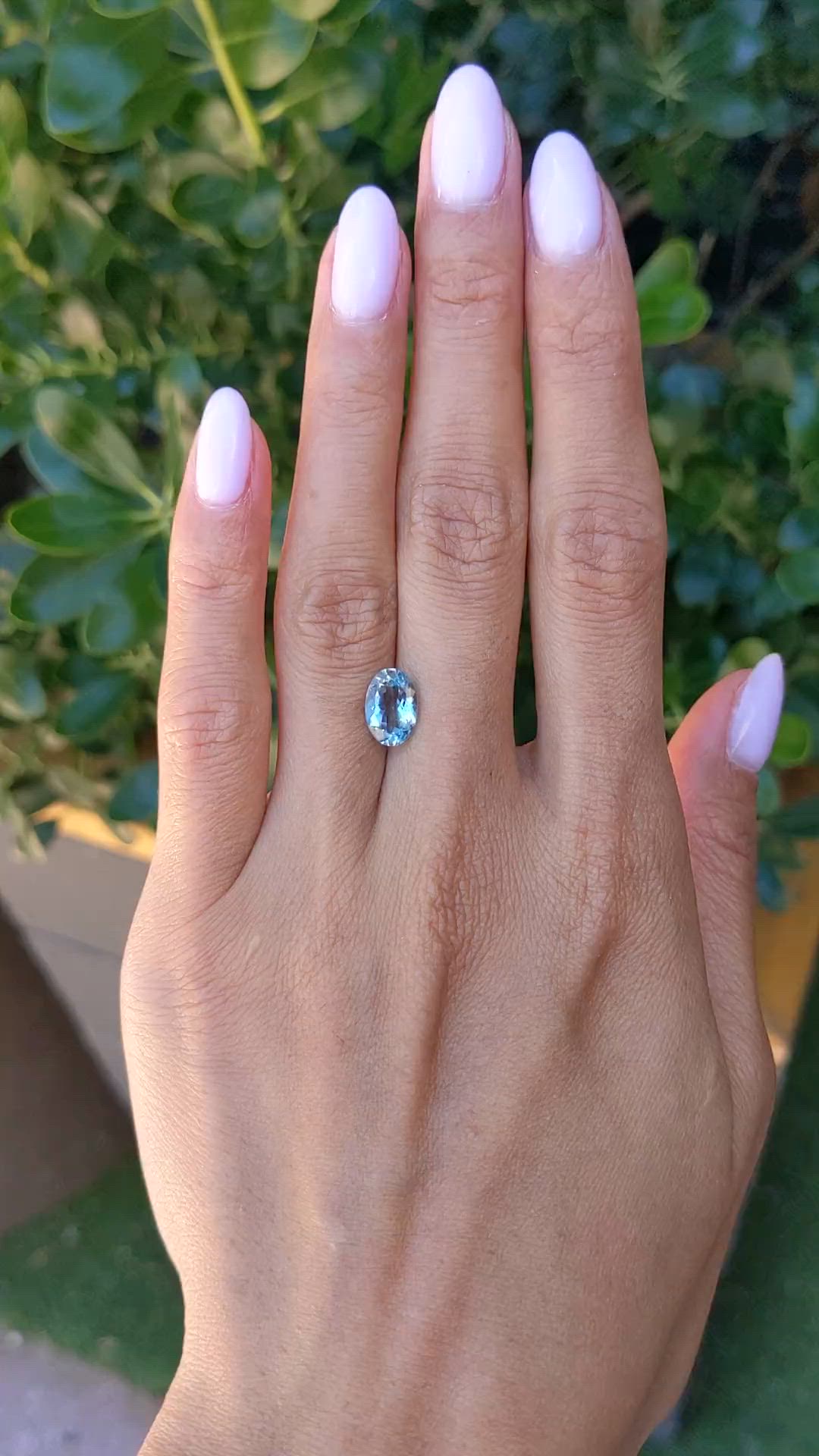 1.53 Ct. Blue Aquamarine from Mozambique Size Video