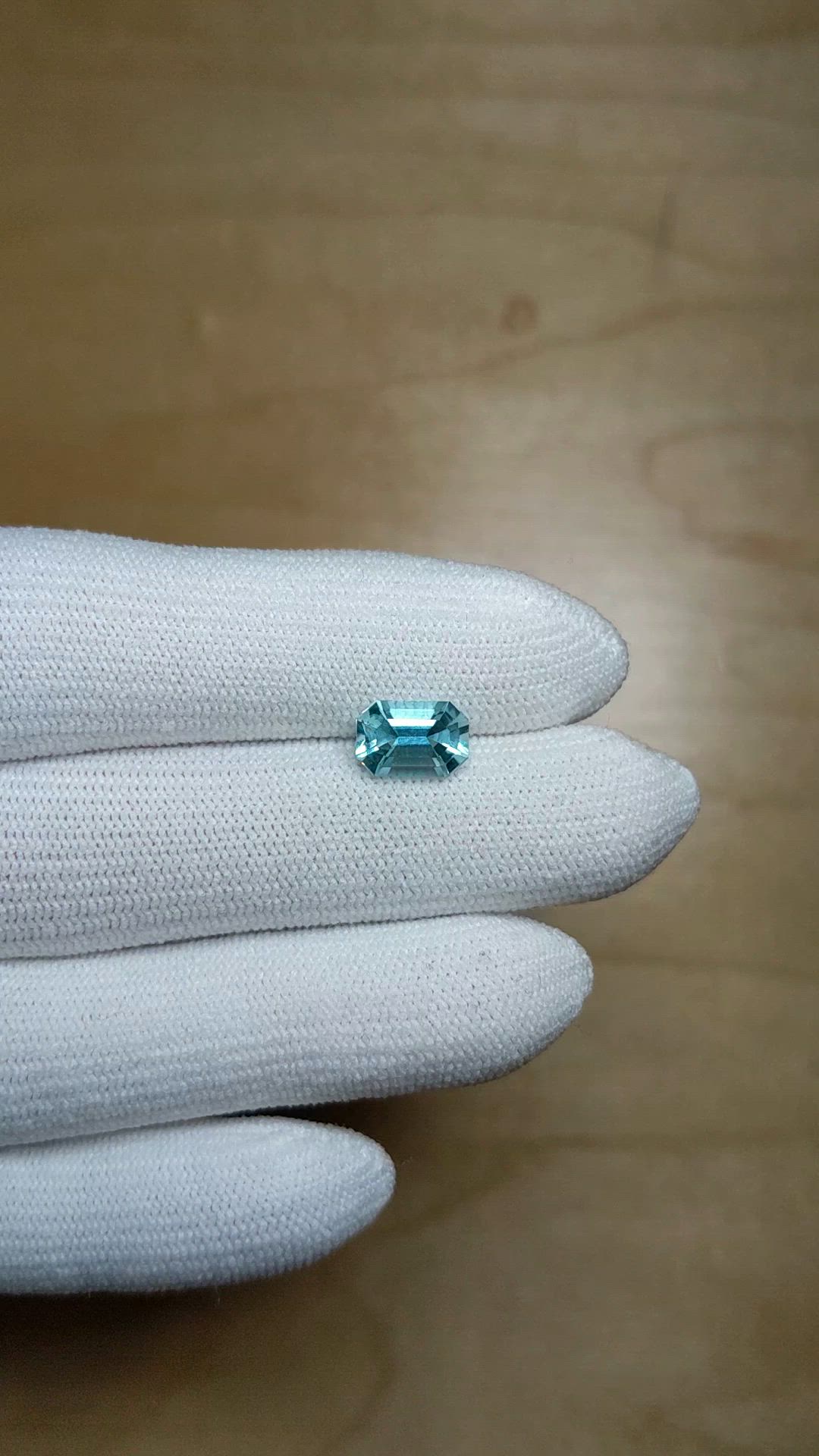 1.47 Ct. Blue Aquamarine from Mozambique Size Video
