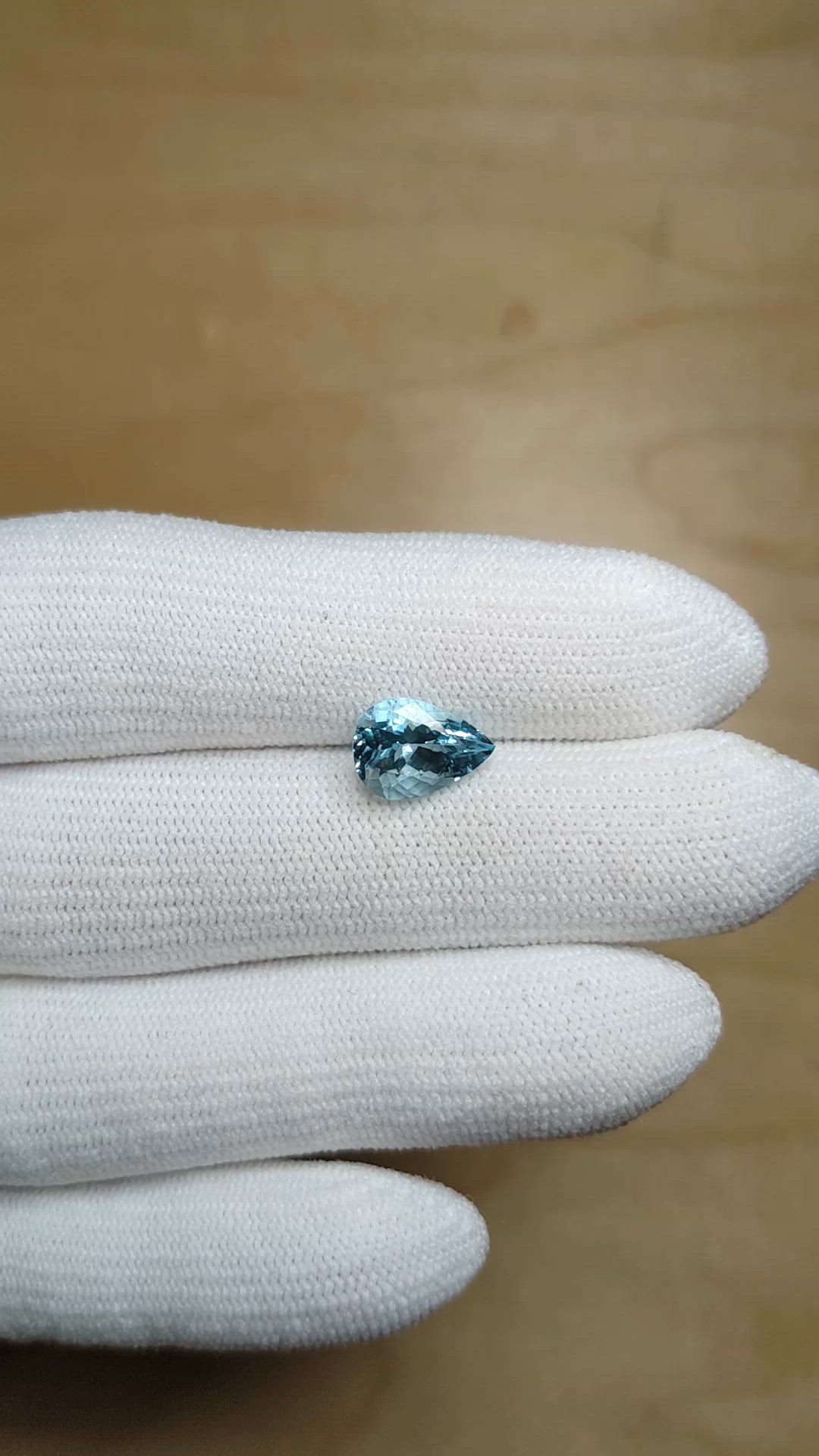 1.87 Ct. Blue Aquamarine from Mozambique Size Video