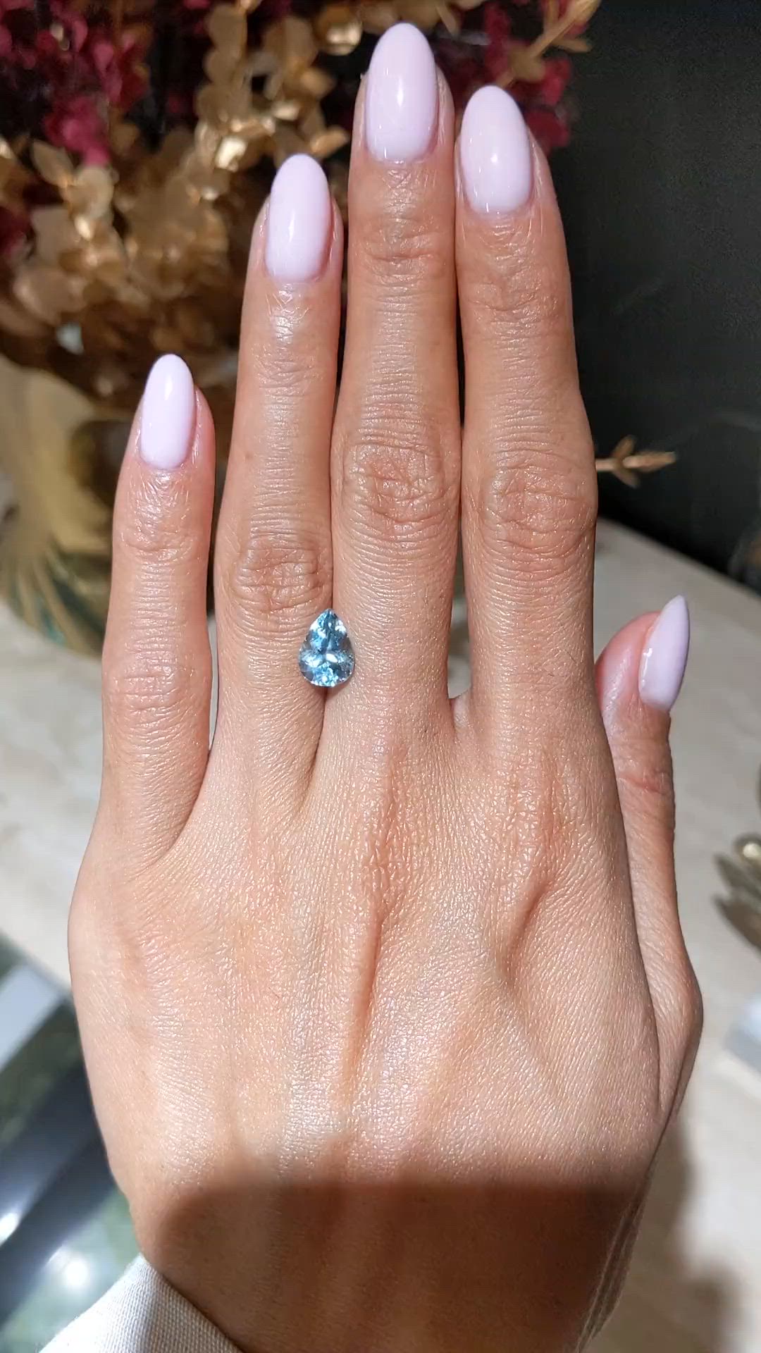1.87 Ct. Blue Aquamarine from Mozambique Size Video