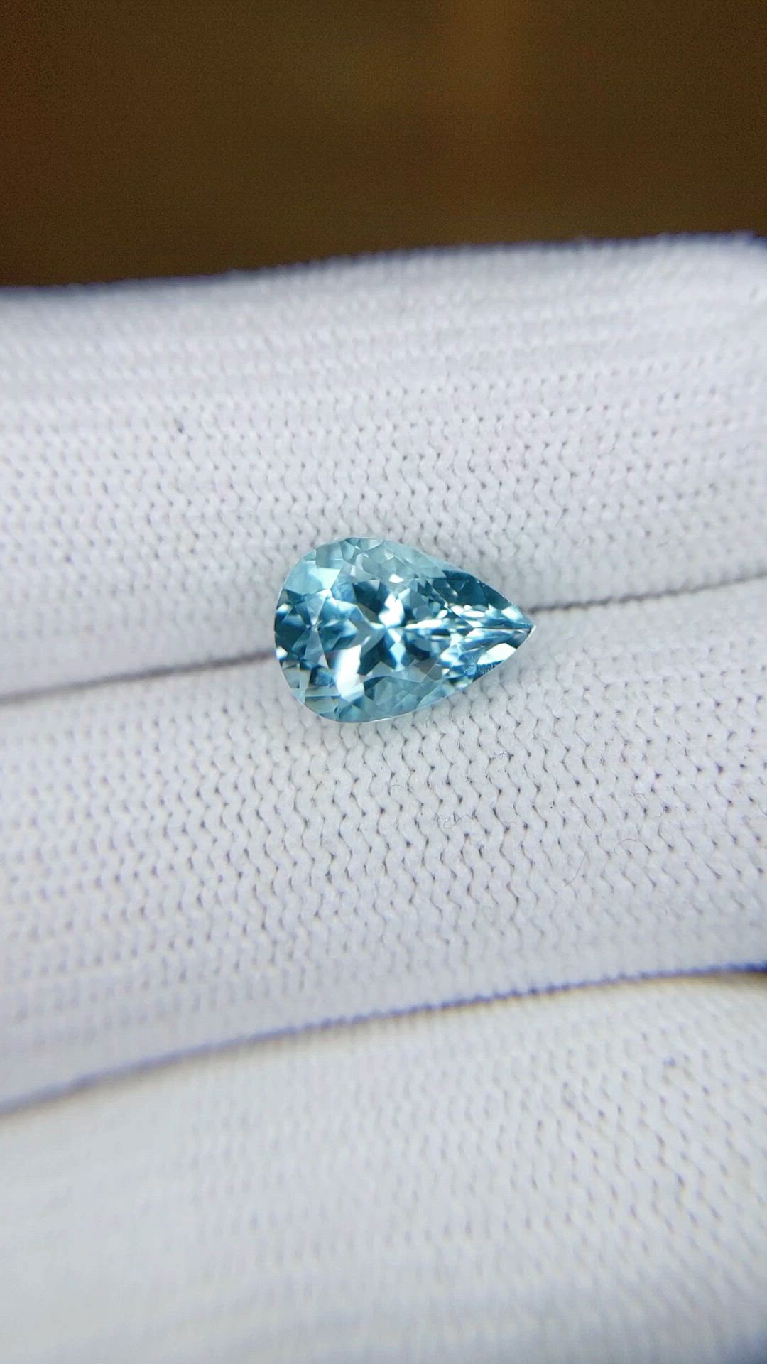 1.87 Ct. Blue Aquamarine from Mozambique Size Video