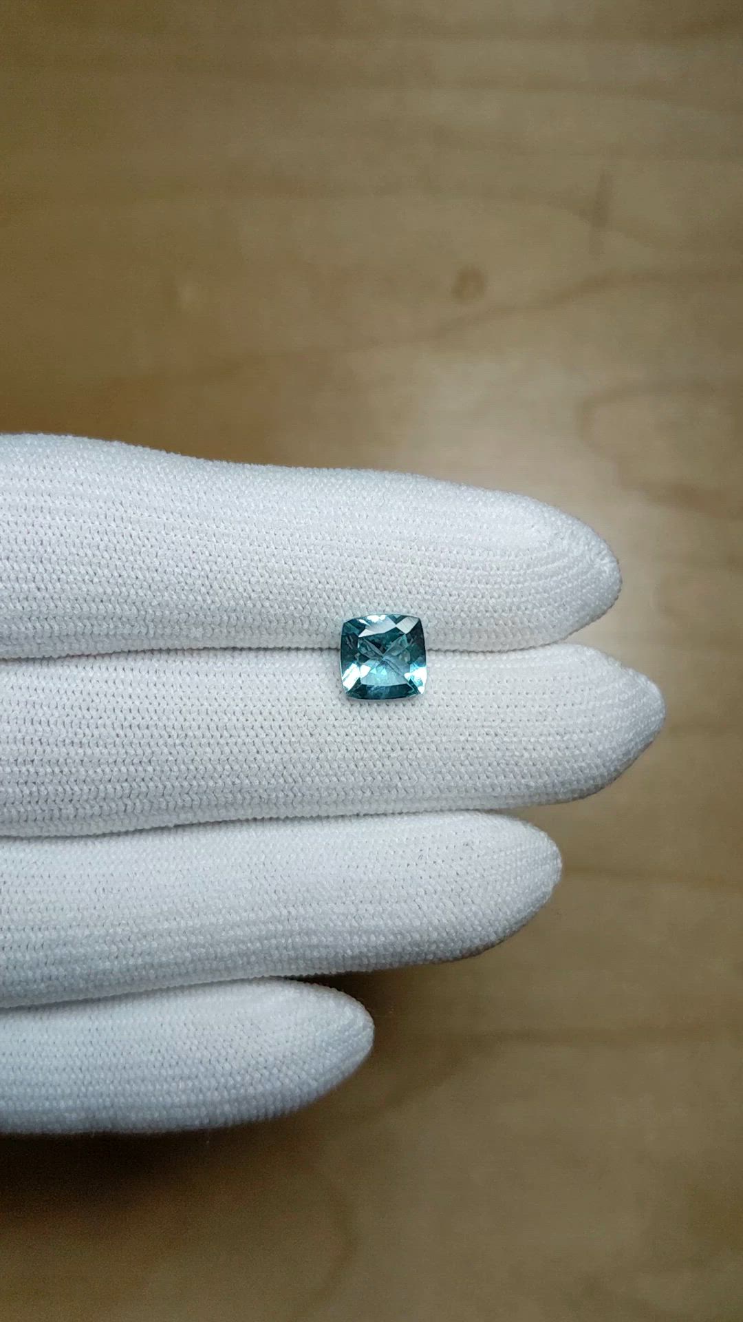 1.46 Ct. Blue Aquamarine from Mozambique Size Video