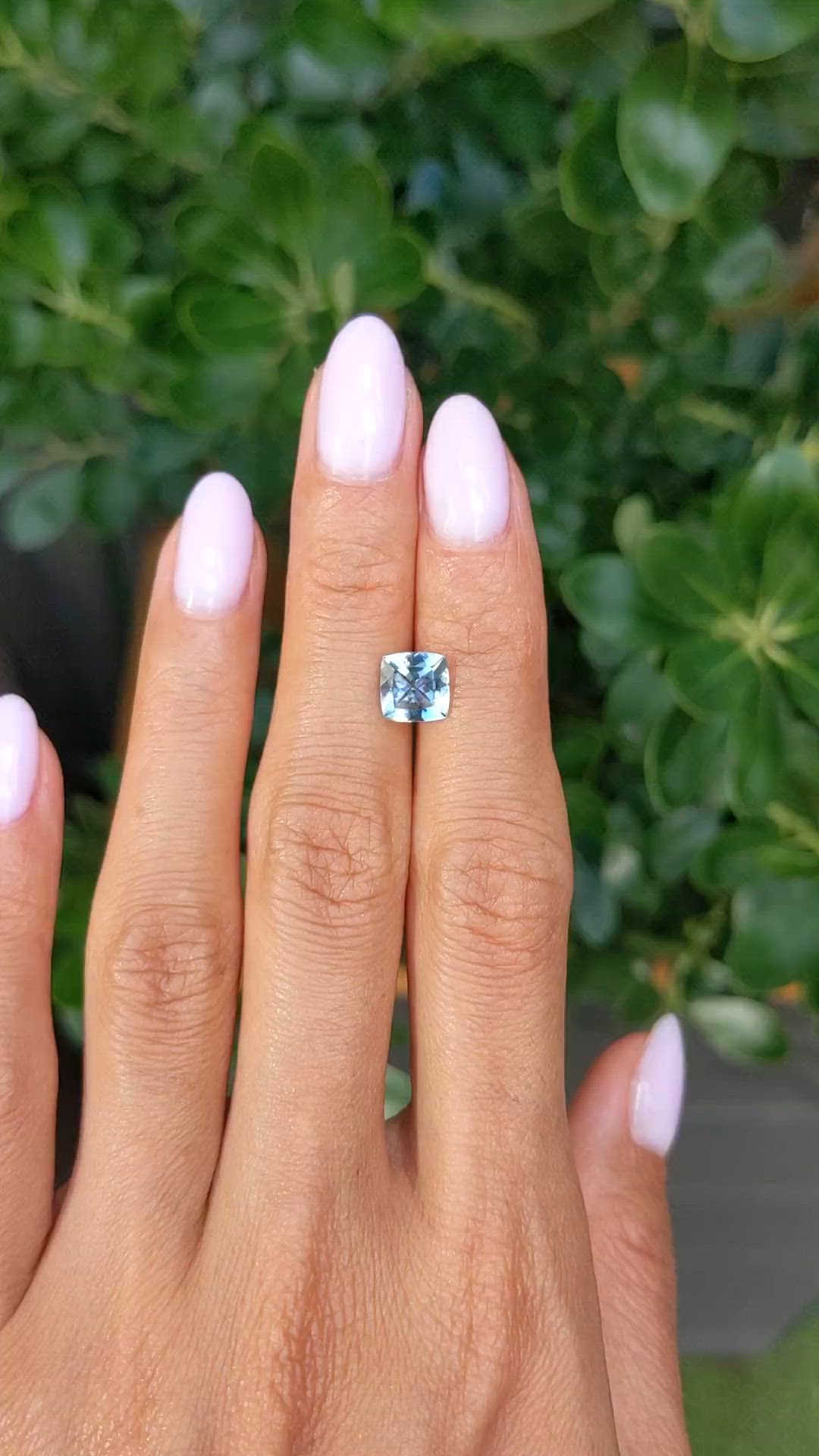 1.46 Ct. Blue Aquamarine from Mozambique Size Video