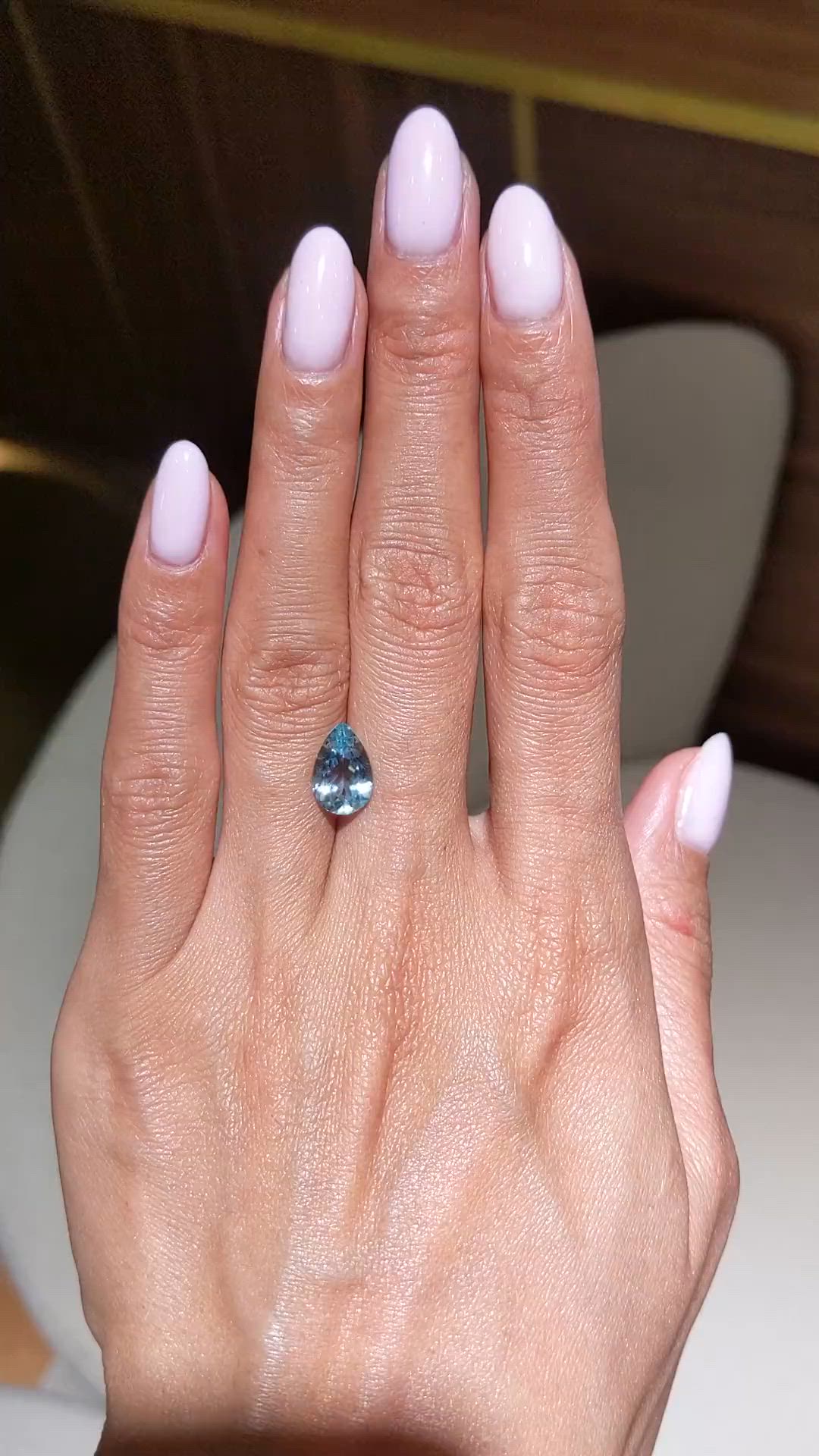 1.98 Ct. Blue Aquamarine from Mozambique Size Video