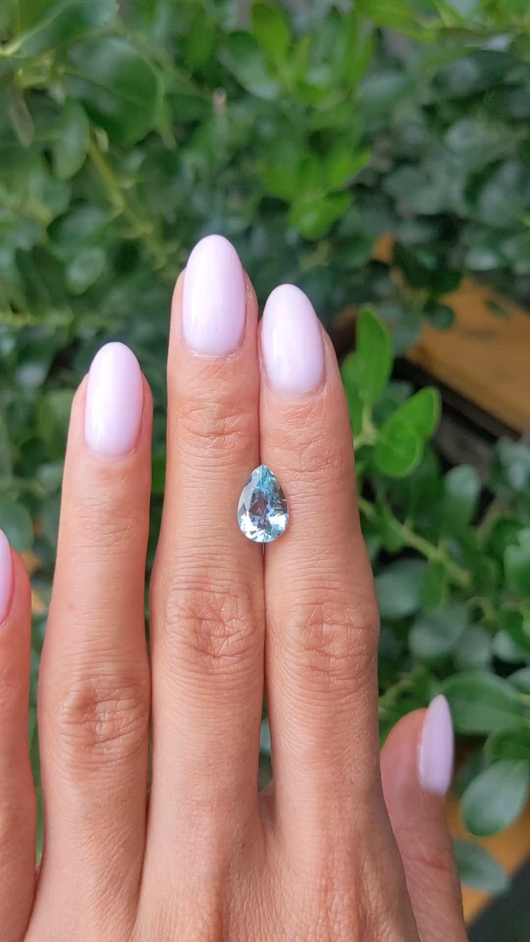 1.98 Ct. Blue Aquamarine from Mozambique Size Video