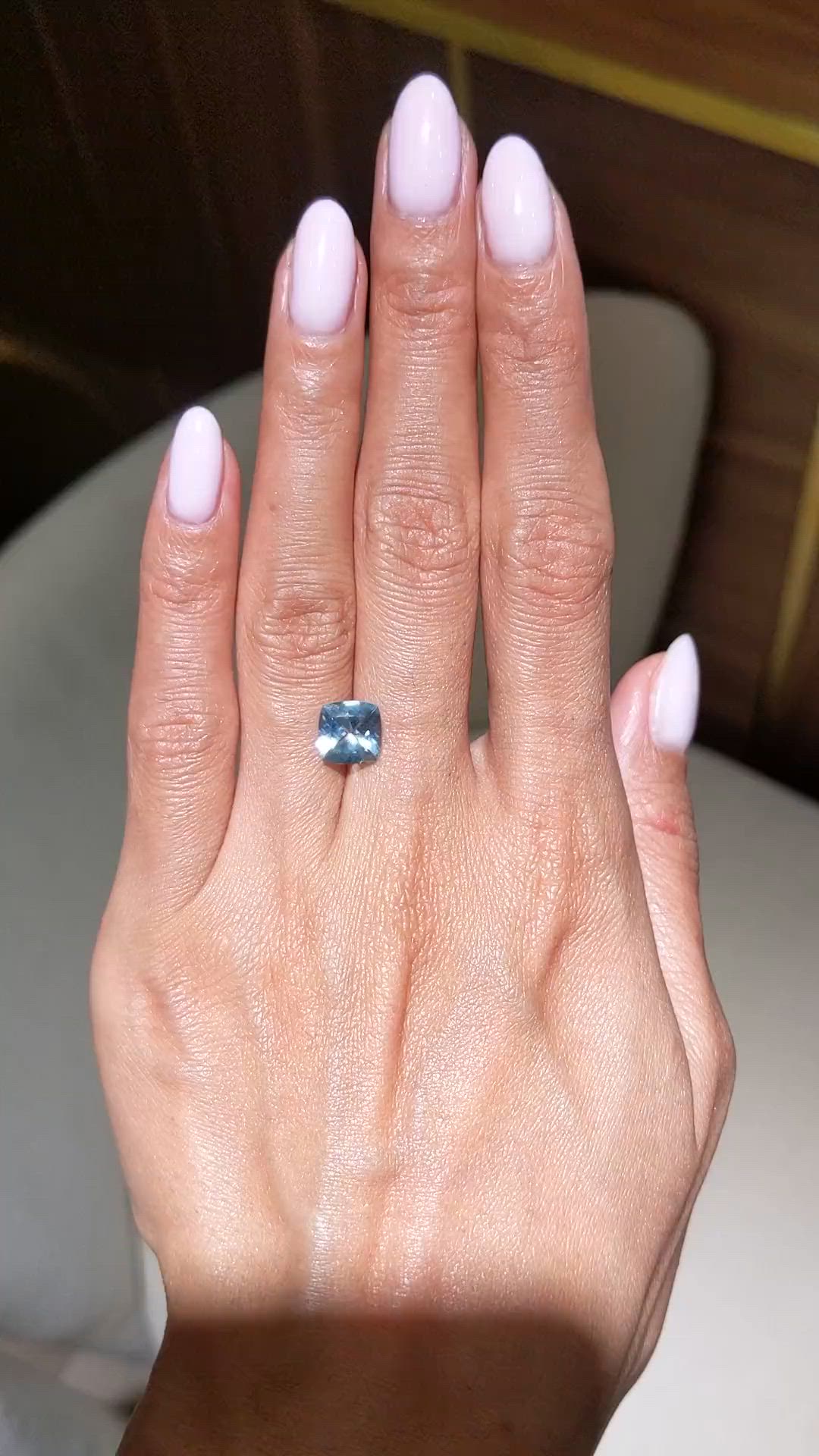1.87 Ct. Blue Aquamarine from Mozambique Size Video