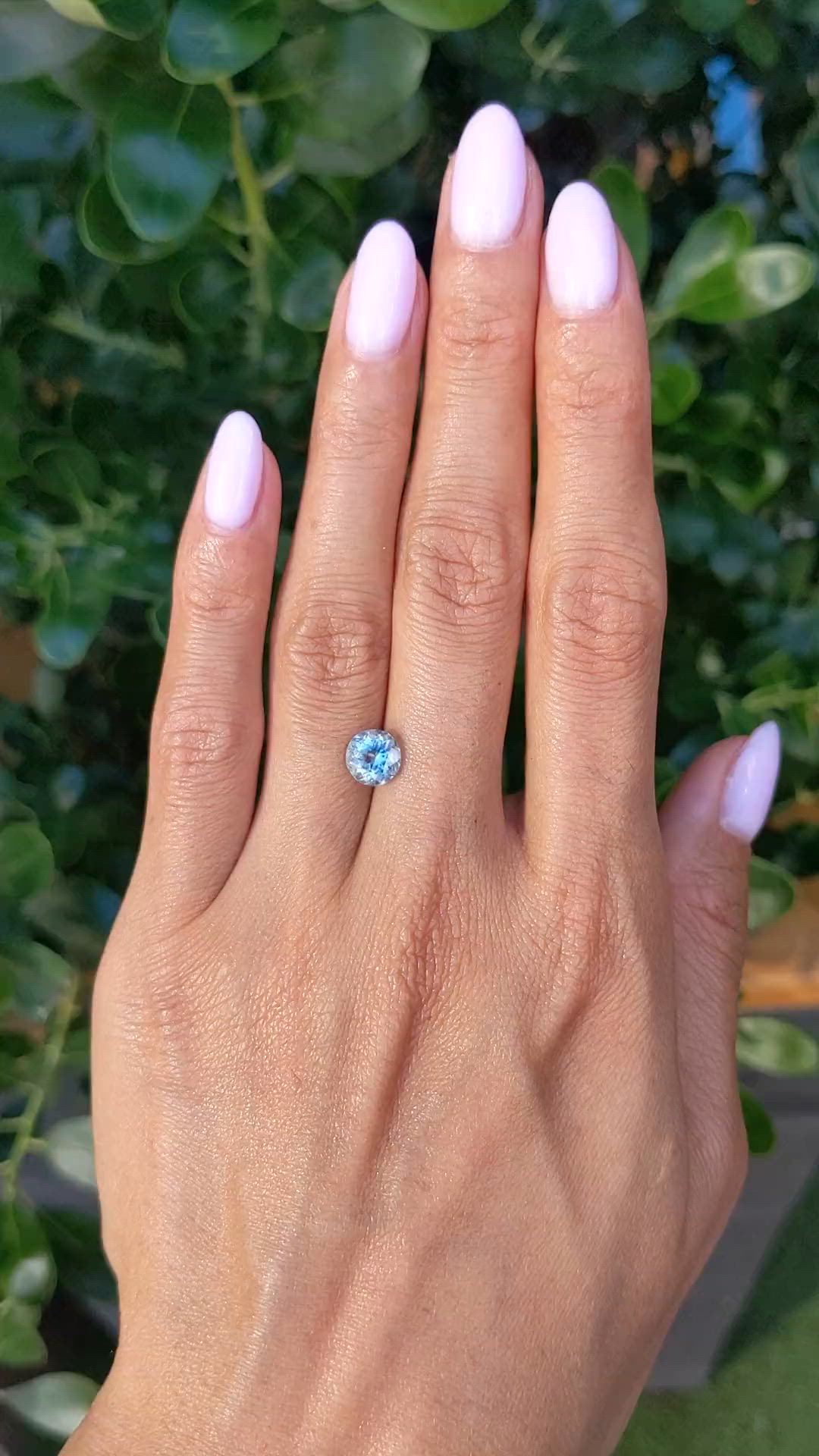 1.36 Ct. Blue Aquamarine from Mozambique Size Video