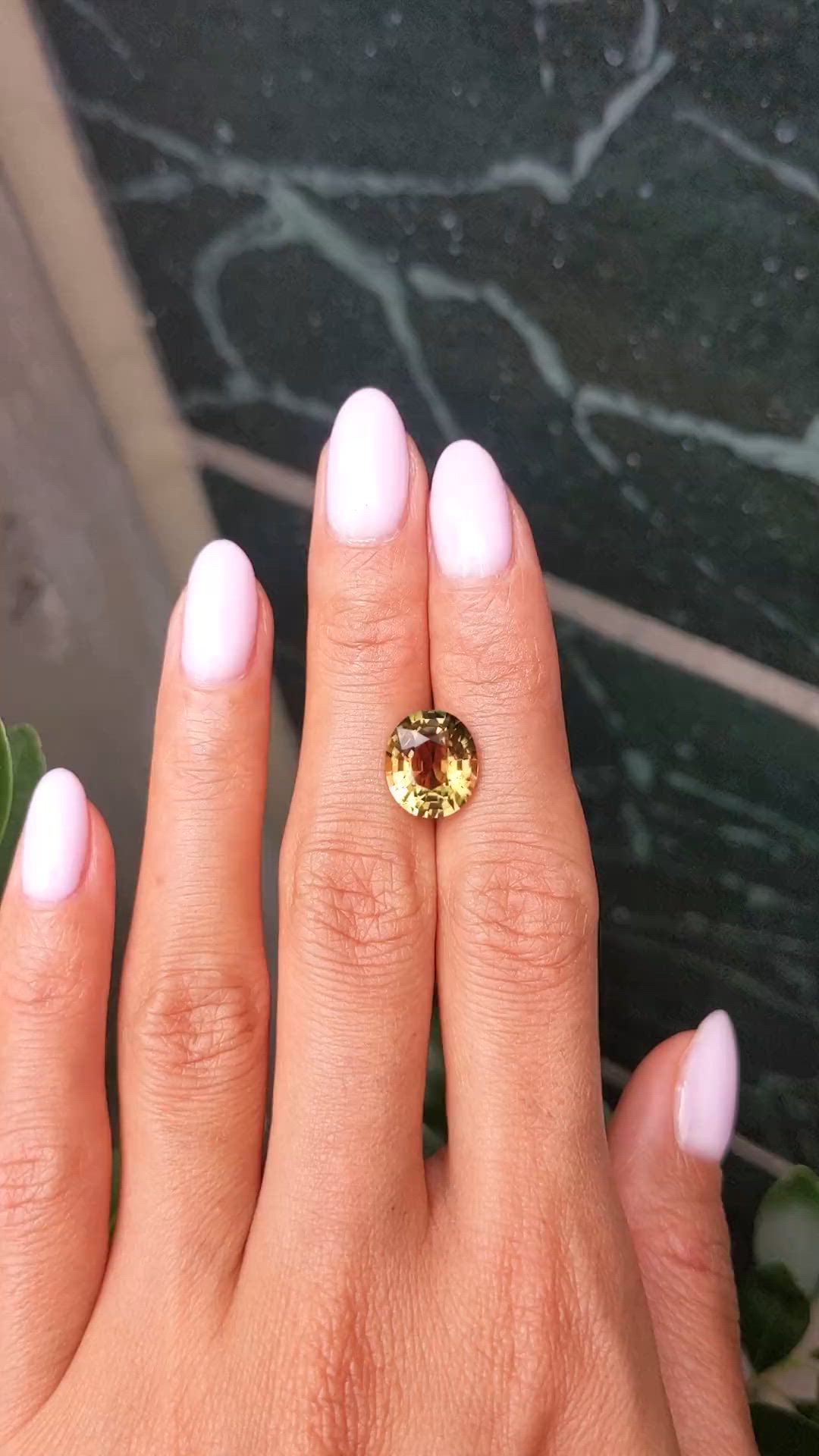 4.60 Ct. Greenish Yellow Tourmaline from Africa Size Video