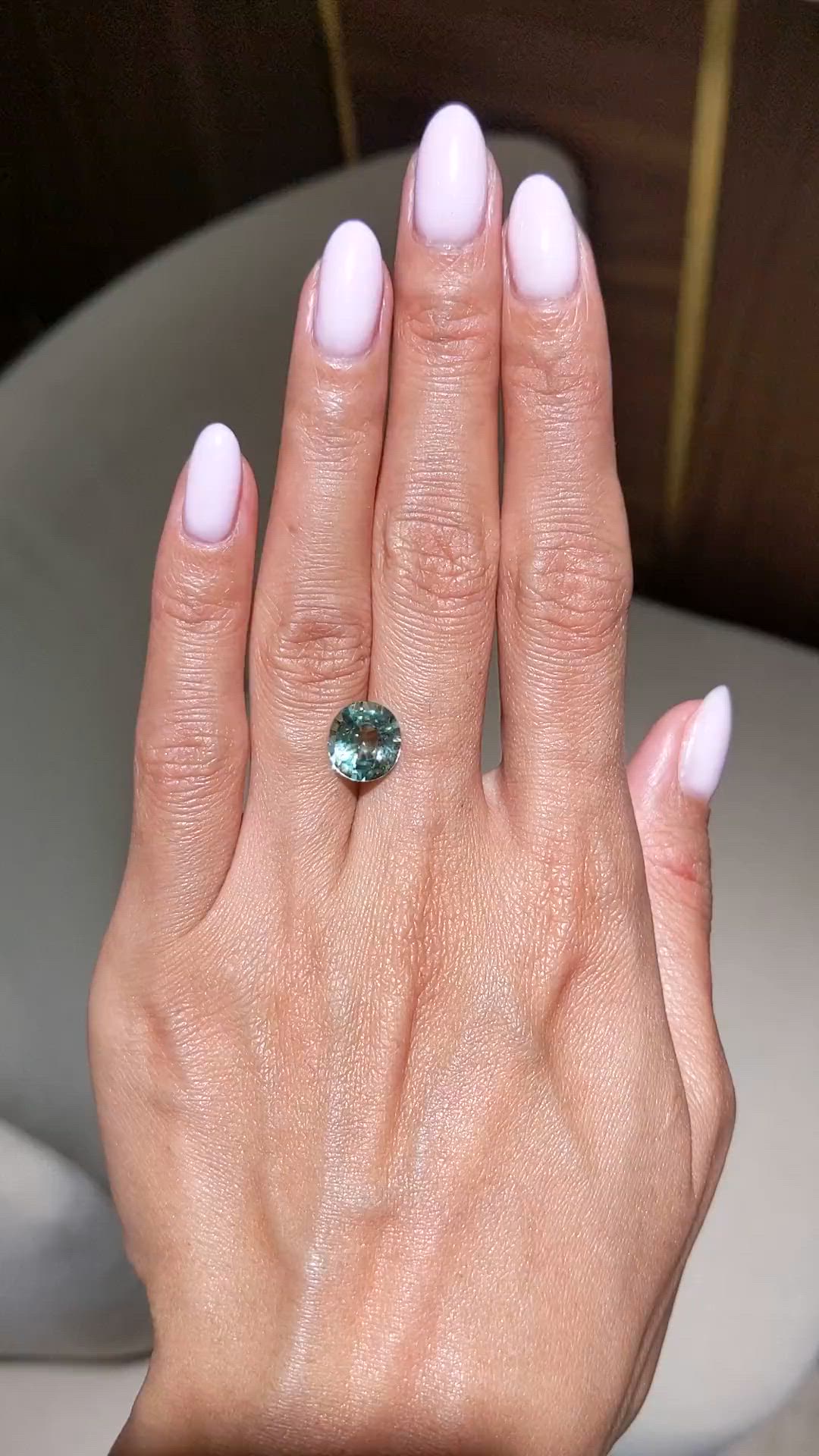 3.27 Ct. Bluish Green Tourmaline from Africa Size Video