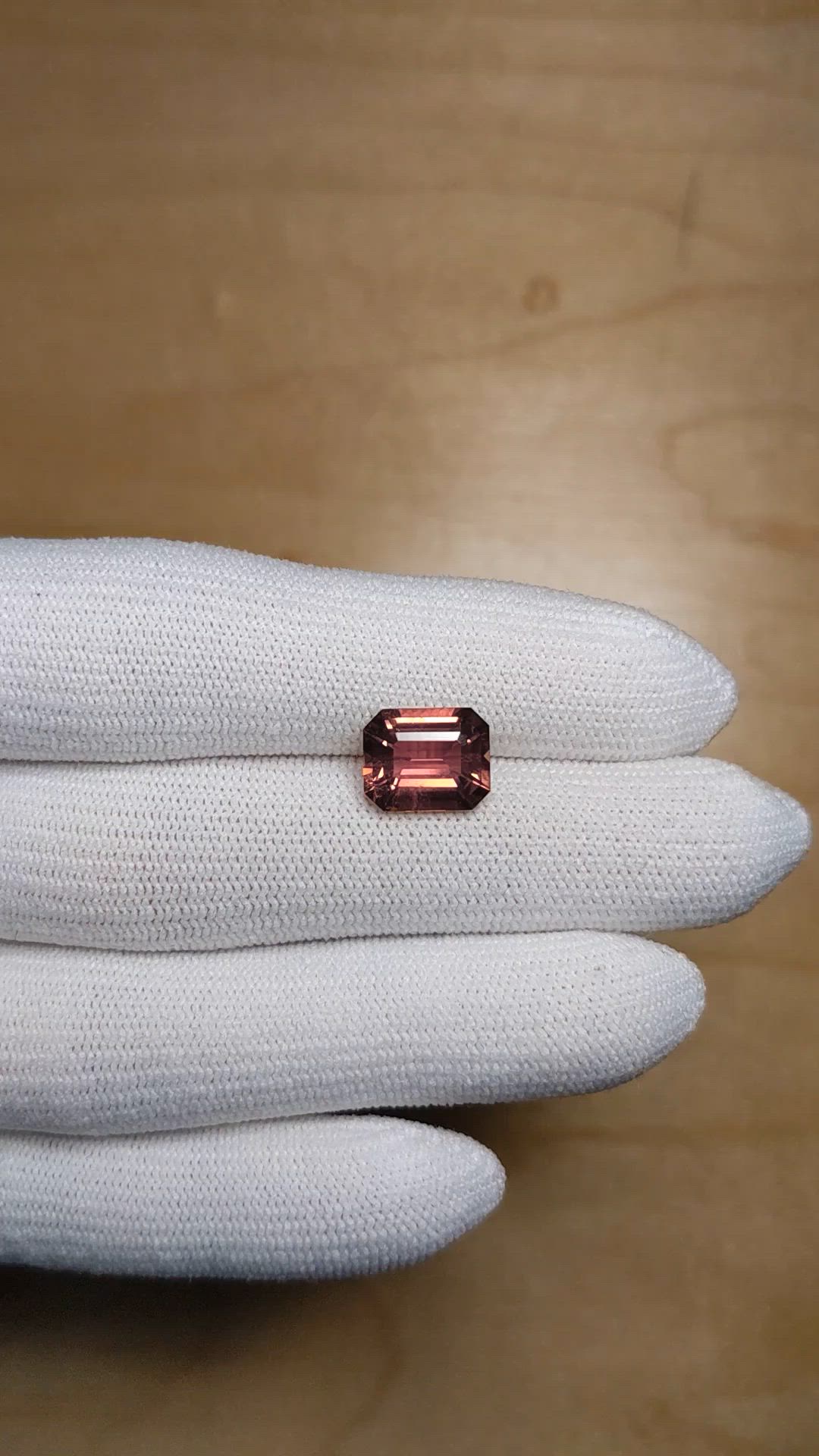 3.38 Ct. Brownish Pink Tourmaline from Africa Size Video