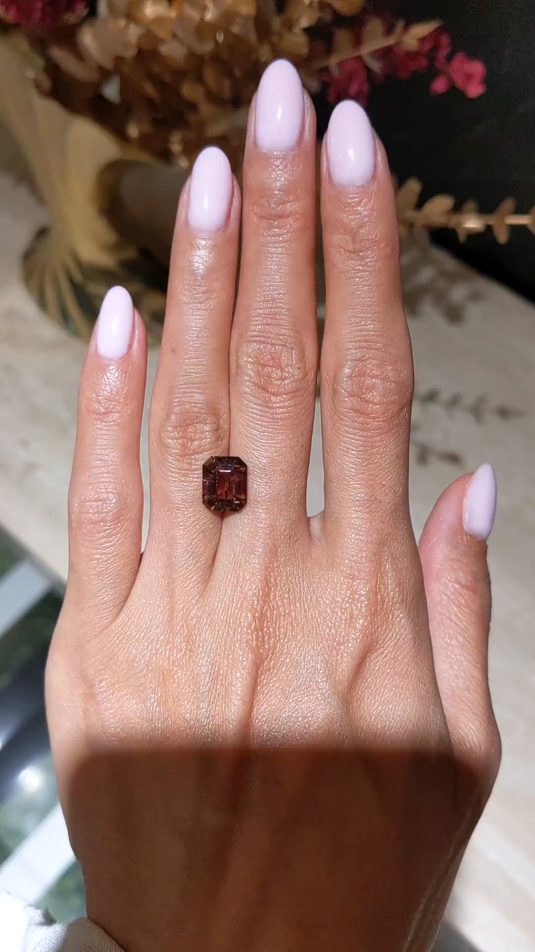 3.38 Ct. Brownish Pink Tourmaline from Africa Size Video