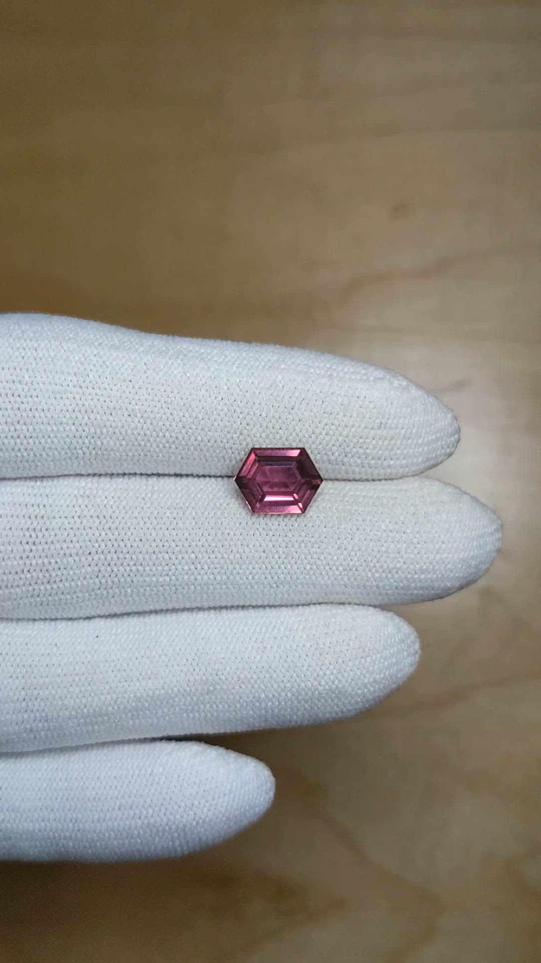 1.88 Ct. Pinkish Purple Tourmaline from Africa Size Video