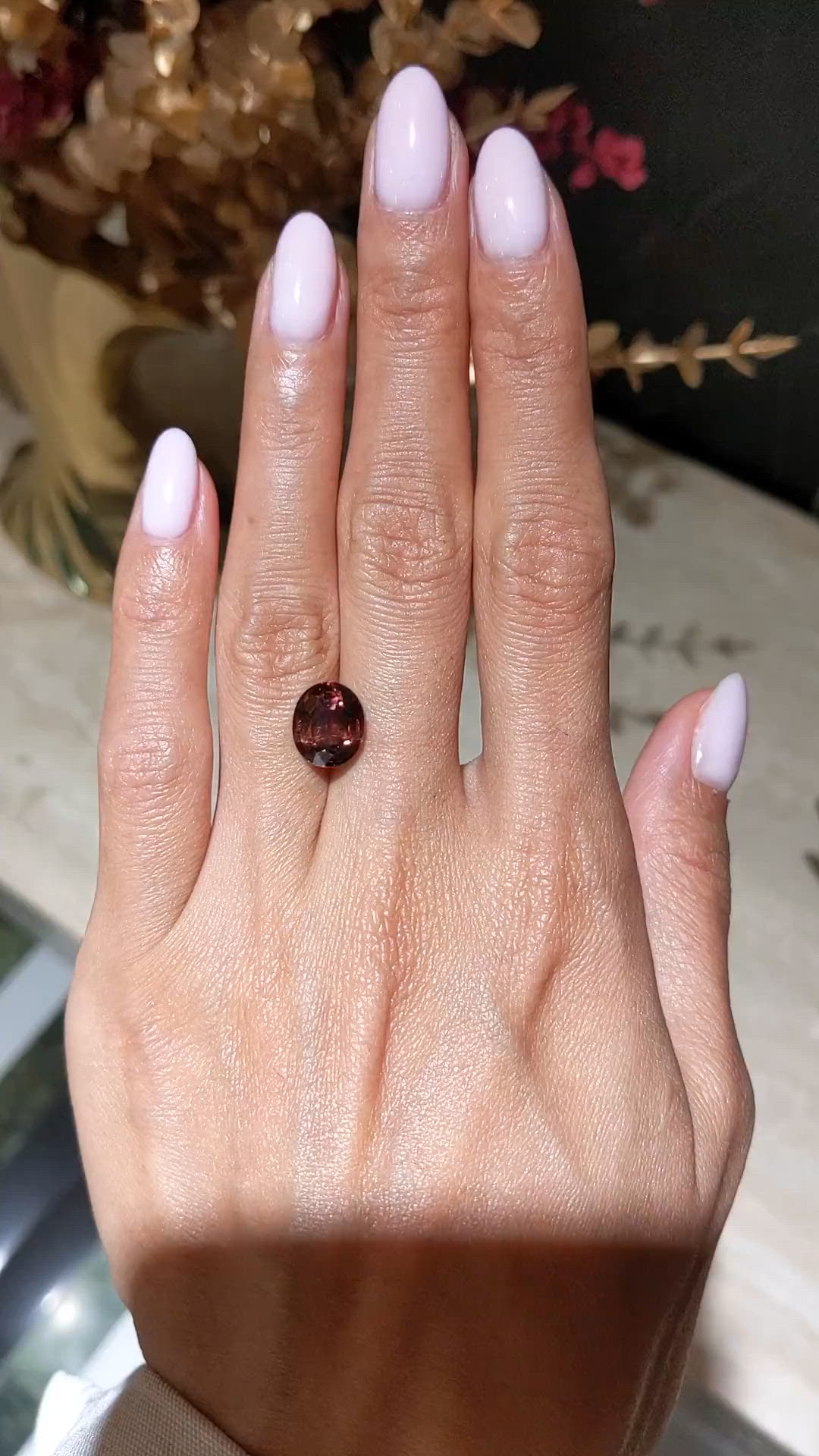 4.34 Ct. Reddish Brown Tourmaline from Africa Size Video