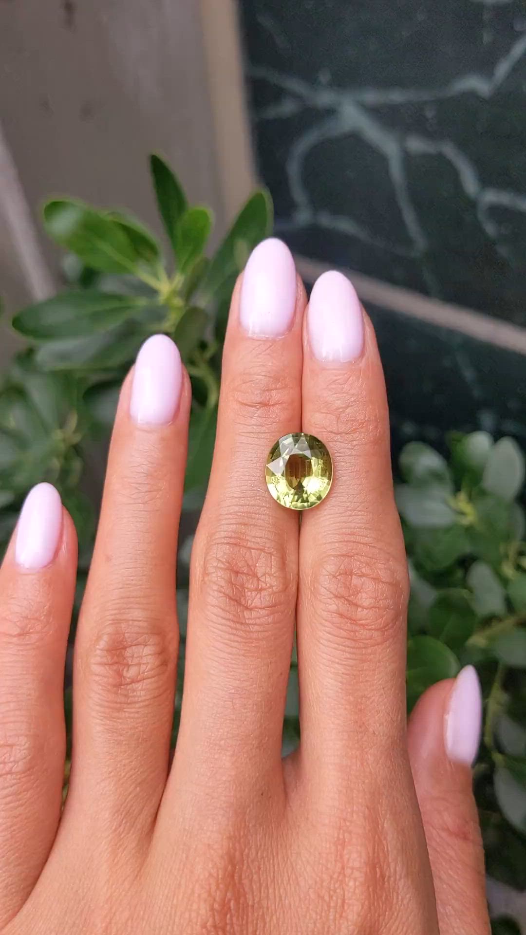 5.31 Ct. Yellowish Green Tourmaline from Africa Size Video