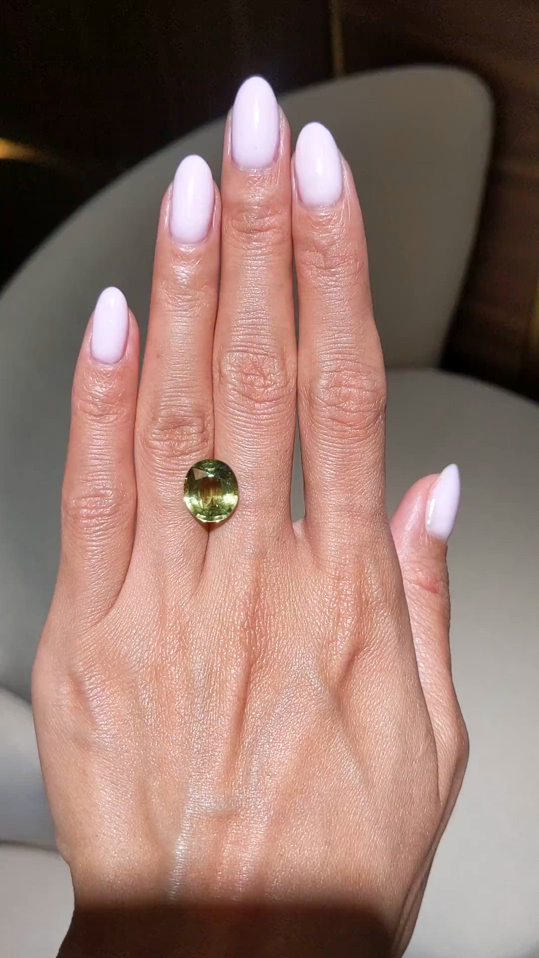 5.31 Ct. Yellowish Green Tourmaline from Africa Size Video