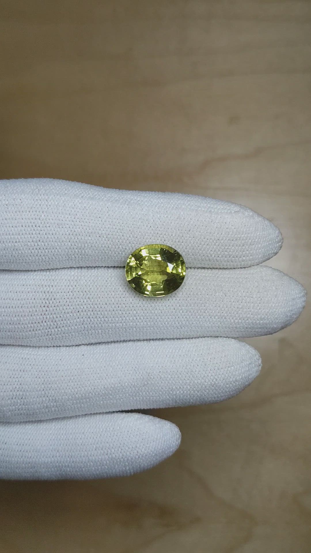 5.31 Ct. Yellowish Green Tourmaline from Africa Size Video
